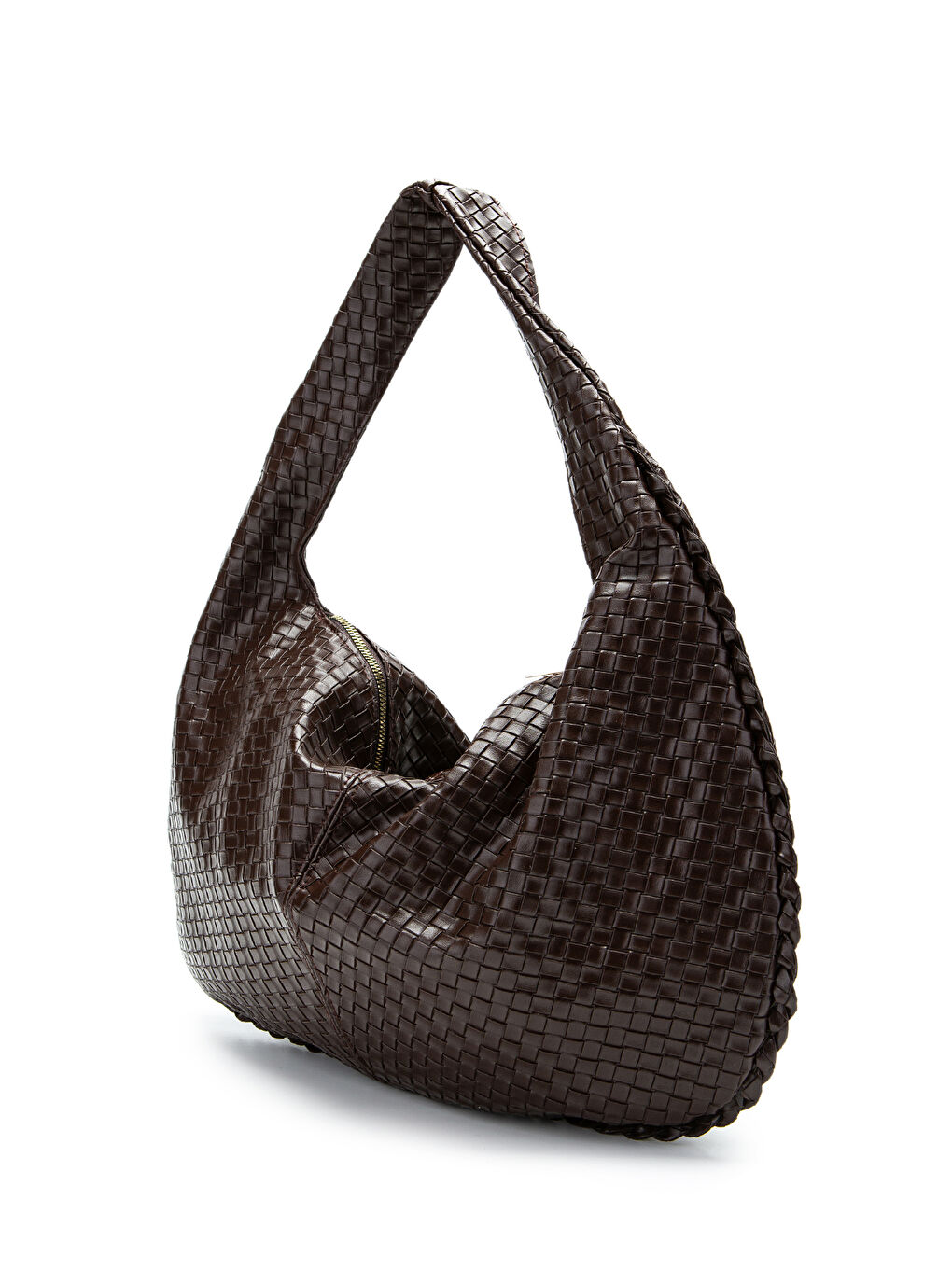 Kahverengi Salaş Örgü Detay Lauren Kadın Kol Çanta Acı Kahve-2