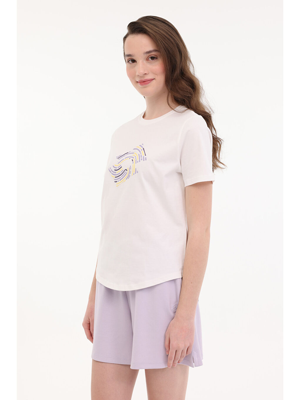 LOTTO Bej W-YULY TEE 5FX Ekru Kadın Kısa Kol T-Shirt
