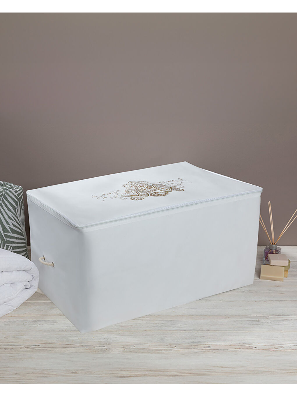 Lace Damask Hurç Beyaz