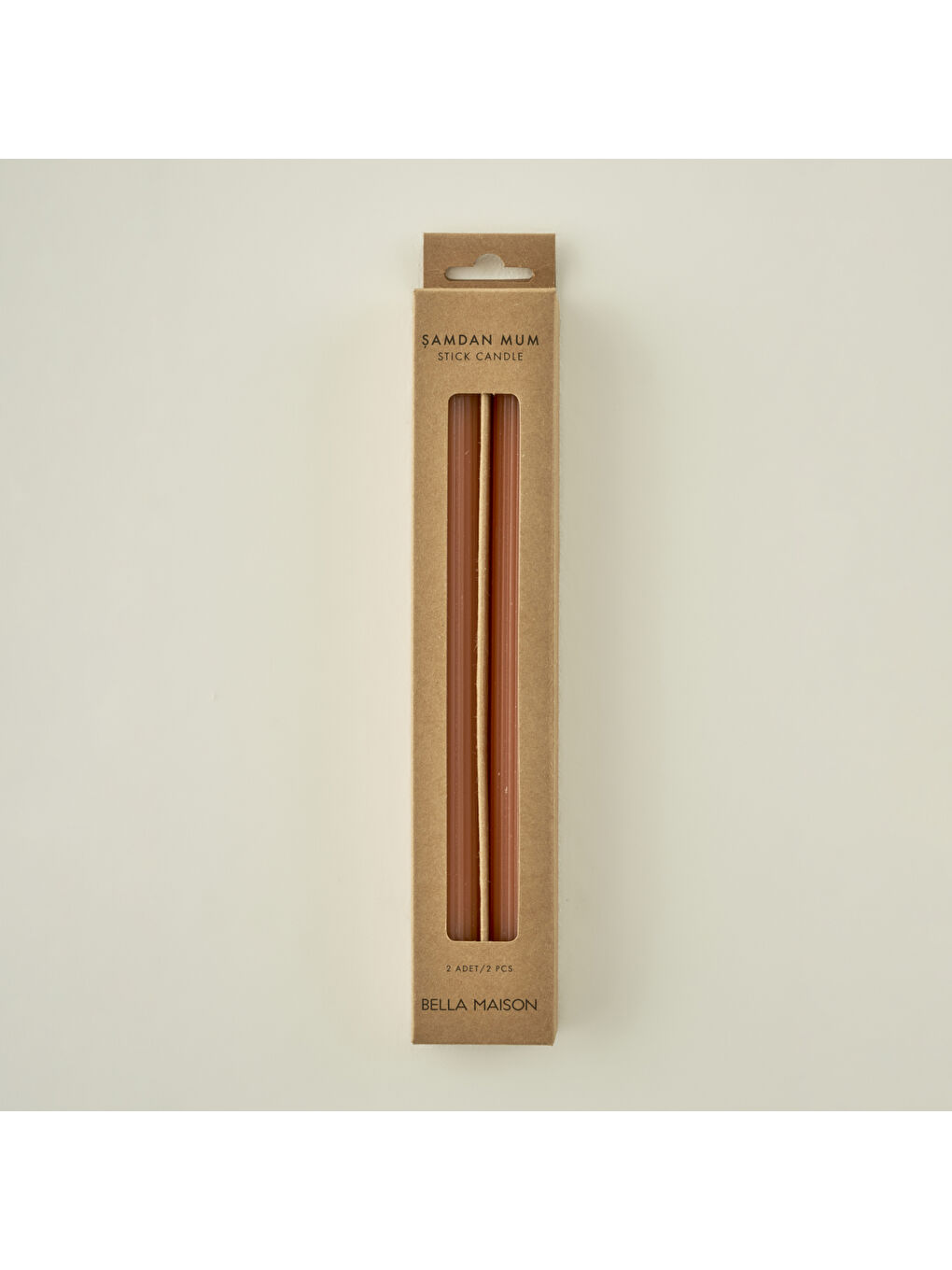 Noir Şamdan Mum 2'li Turuncu (25x2 cm)-1