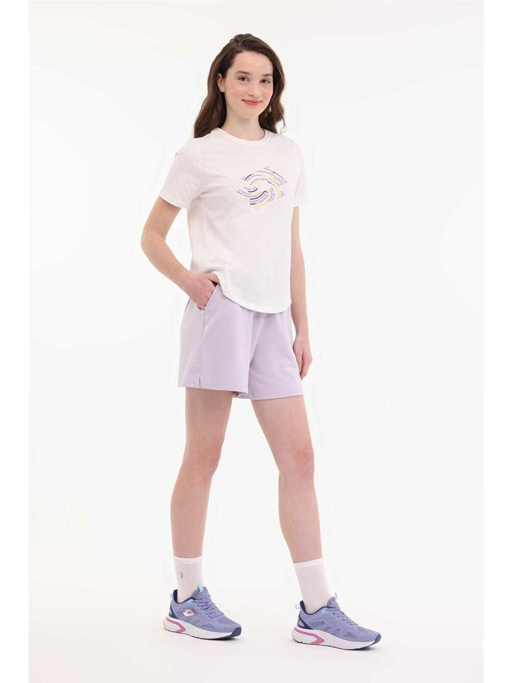 Mor W-RADOXO SHORT 5FX Lila Kadın Şort-2