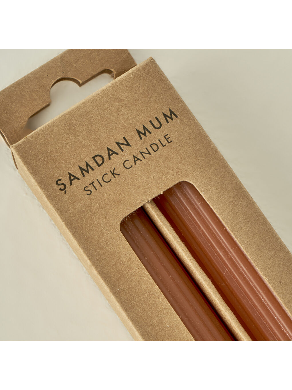 Noir Şamdan Mum 2'li Turuncu (25x2 cm)-2