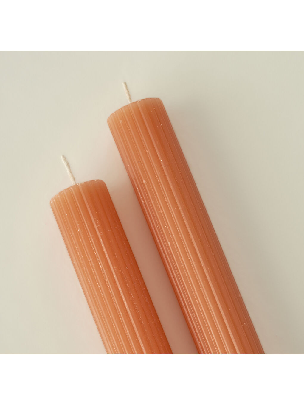 Noir Şamdan Mum 2'li Turuncu (25x2 cm)-3