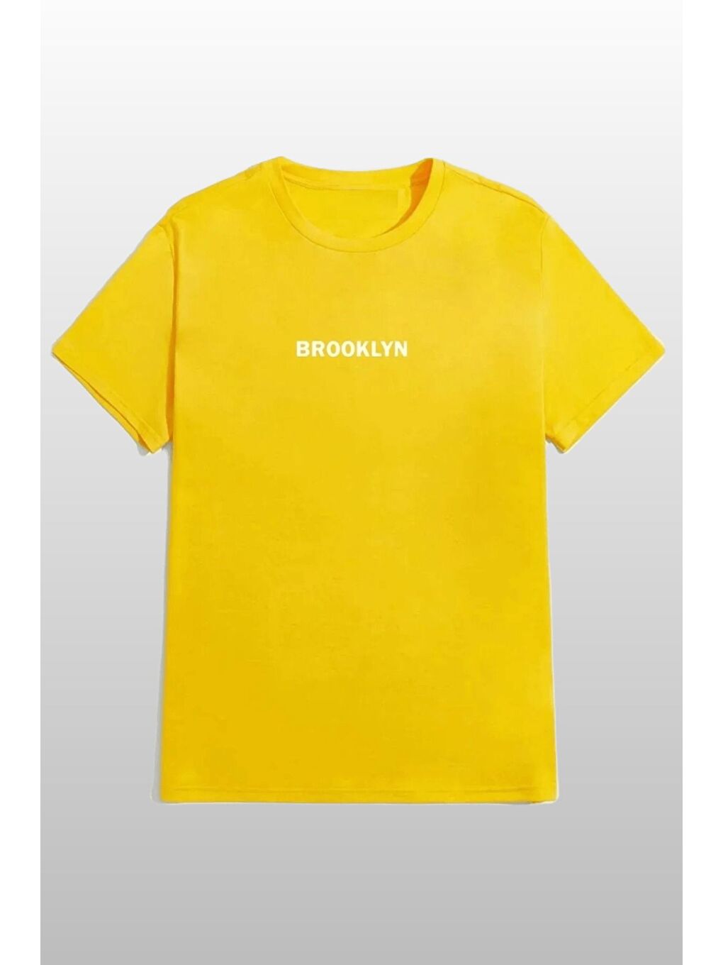 Kadın Brooklyn Baskılı 3lü Paket Vizon Sarı Bej T Shirt-2