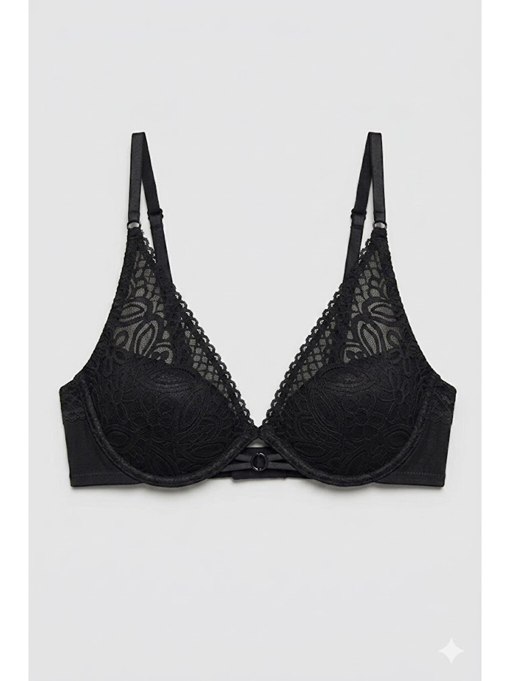 Push Up Dantel Detaylı Sütyen C18345 Siyah
