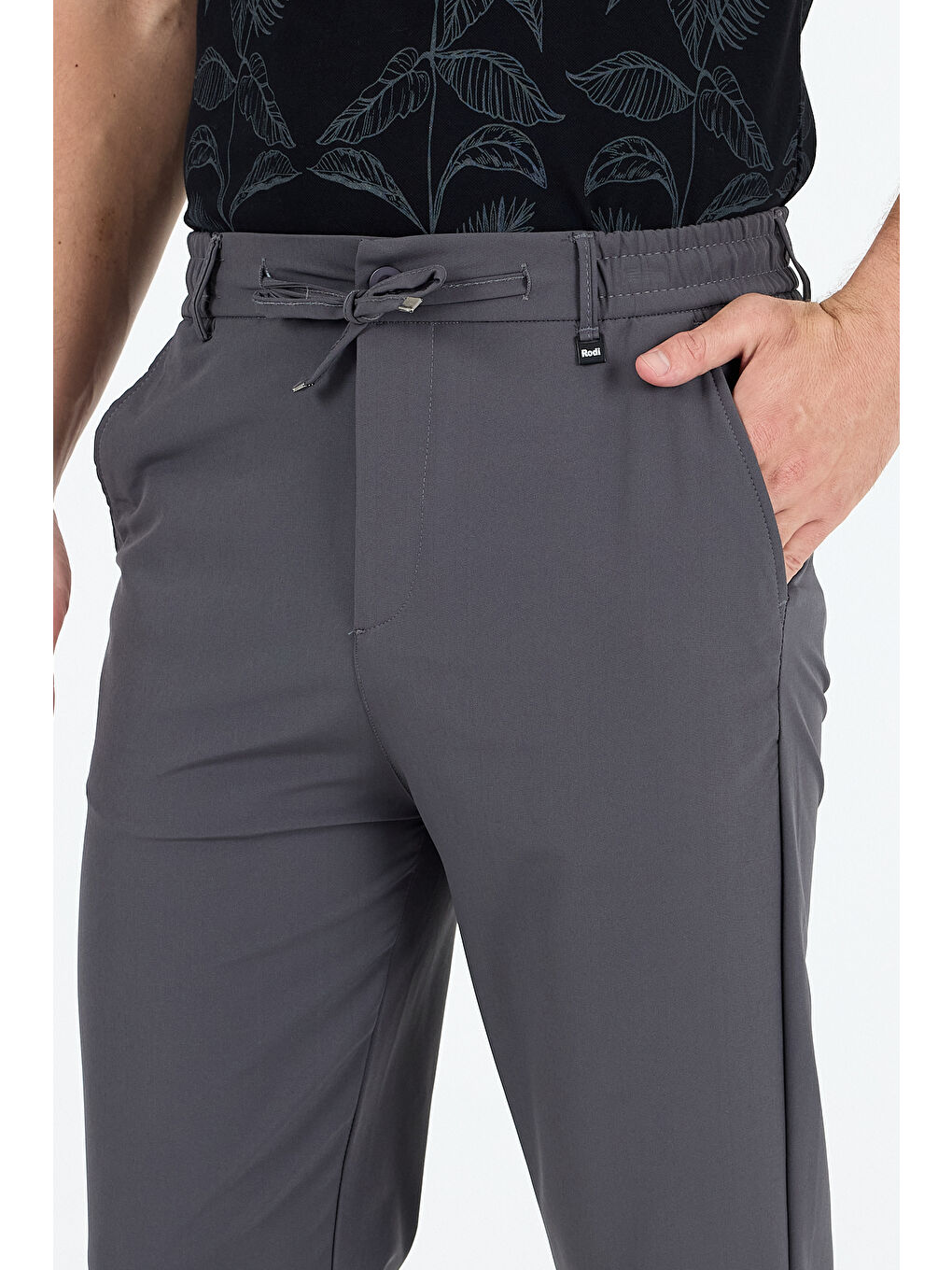 Antrasit Spor ve Günlük Rahat Cool %92Polyester %8Elastan Esnek Kumaş Erkek Jogger Pantolon Eşofman Altı 3670-2