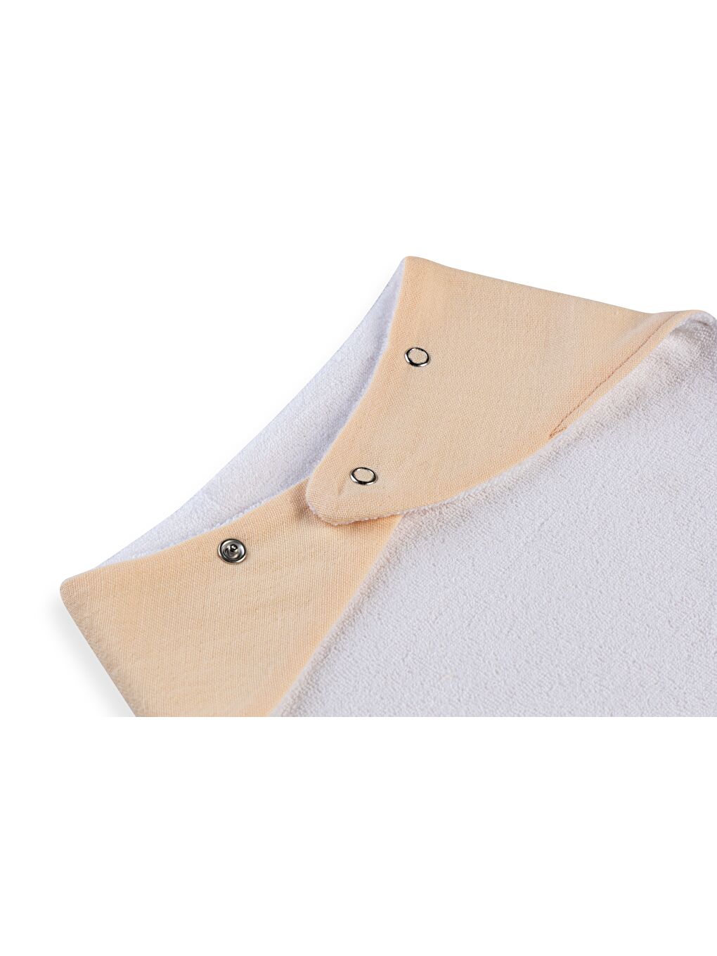 736 Silikon Diş Kaşıyıcılı Müslin Önlük Somon-4