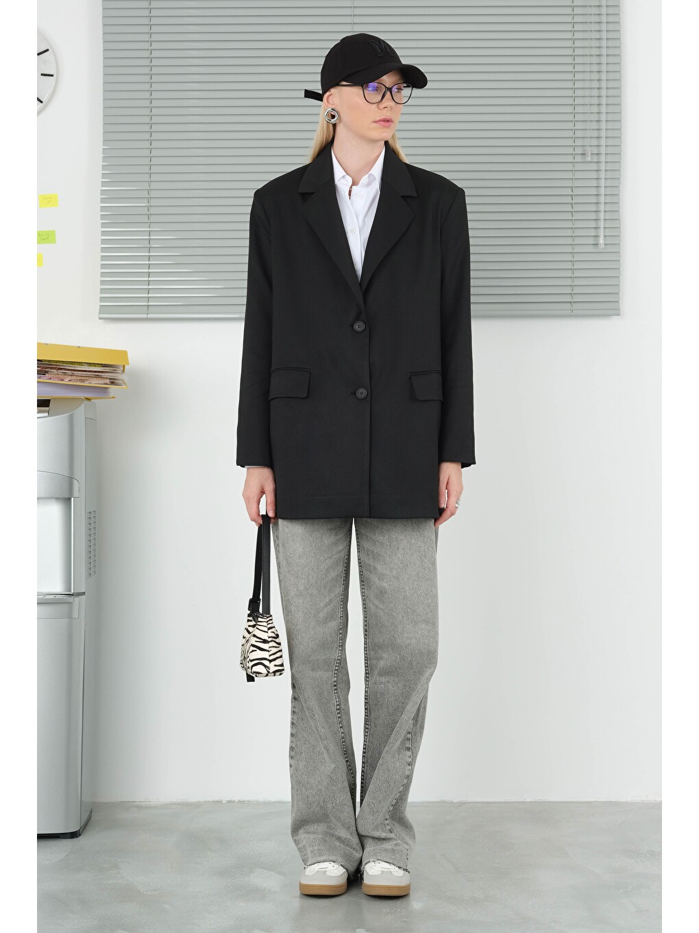Klasik Blazer Ceket Siyah-1