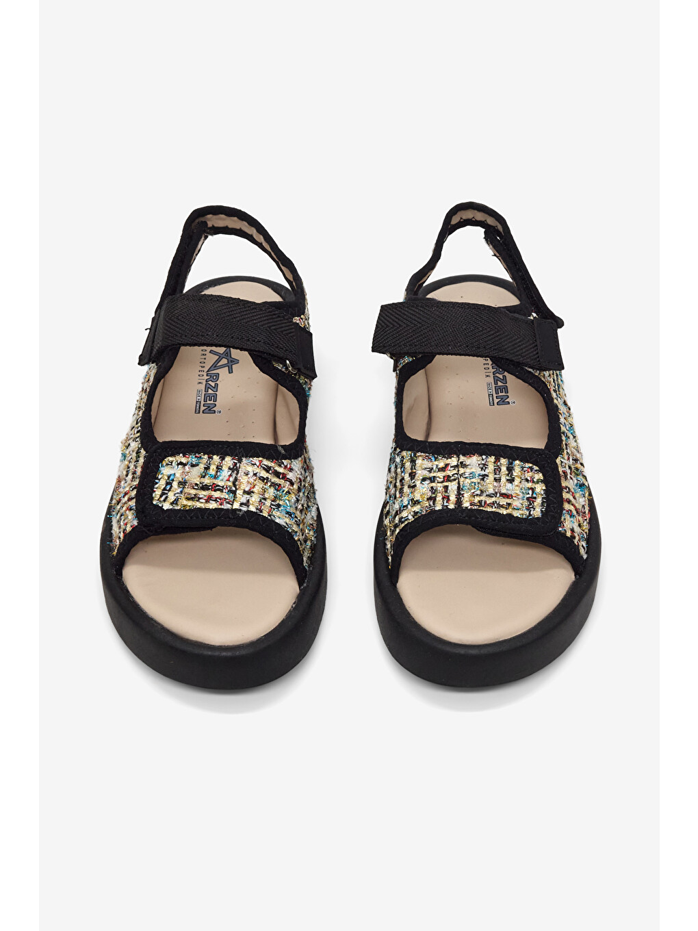 Çocuk Unisex Siyah Çoçuk Cırtlı Sandalet-3