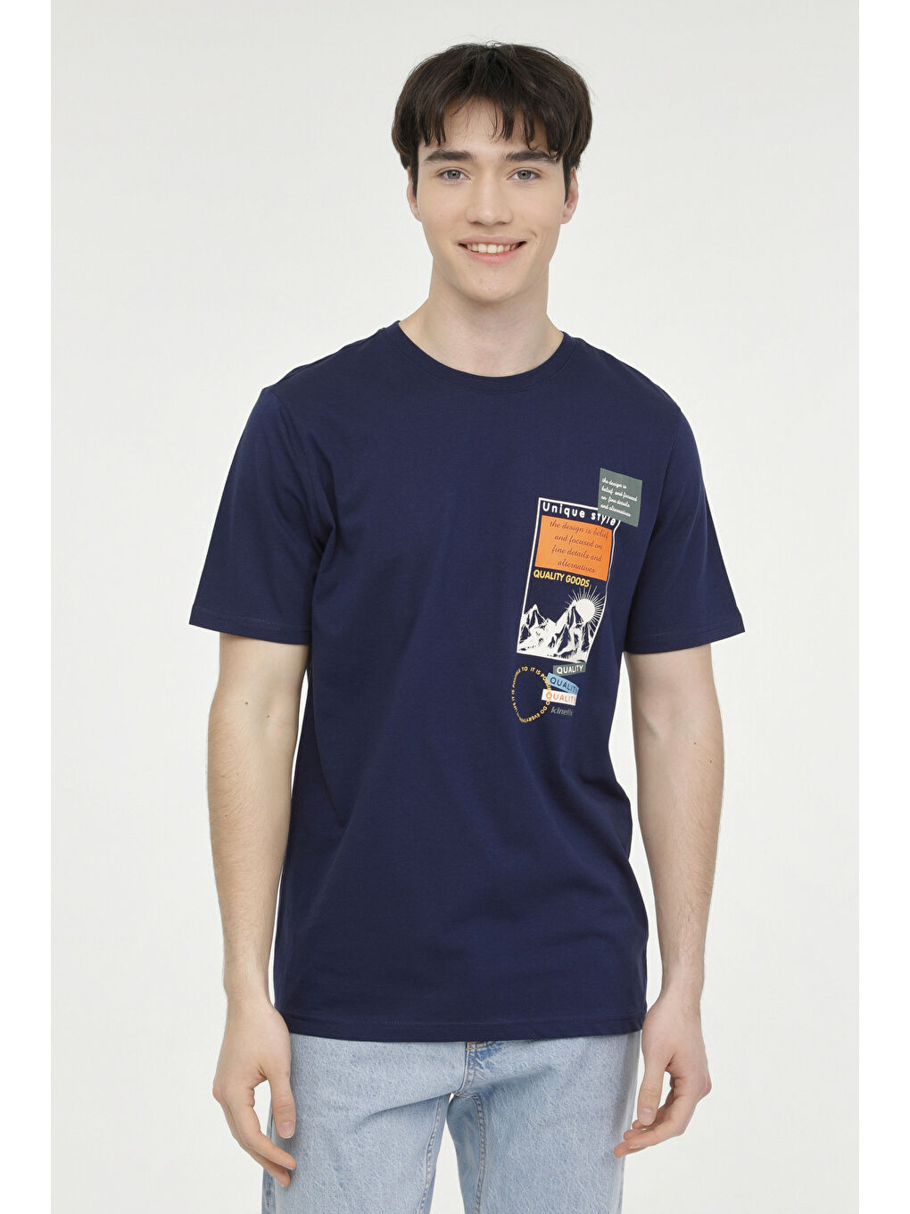 Kinetix ML KAYDEN 11OD-145 4FX Lacivert Erkek Kısa Kol T-Shirt