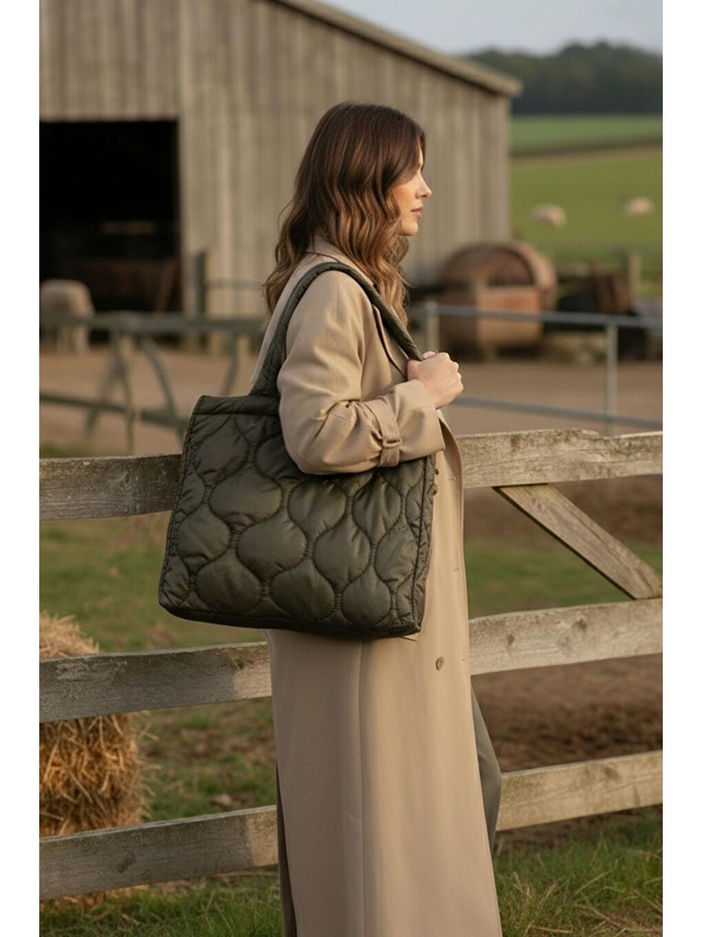 Yeşil Kapitone Çanta - Puffer Bag-2