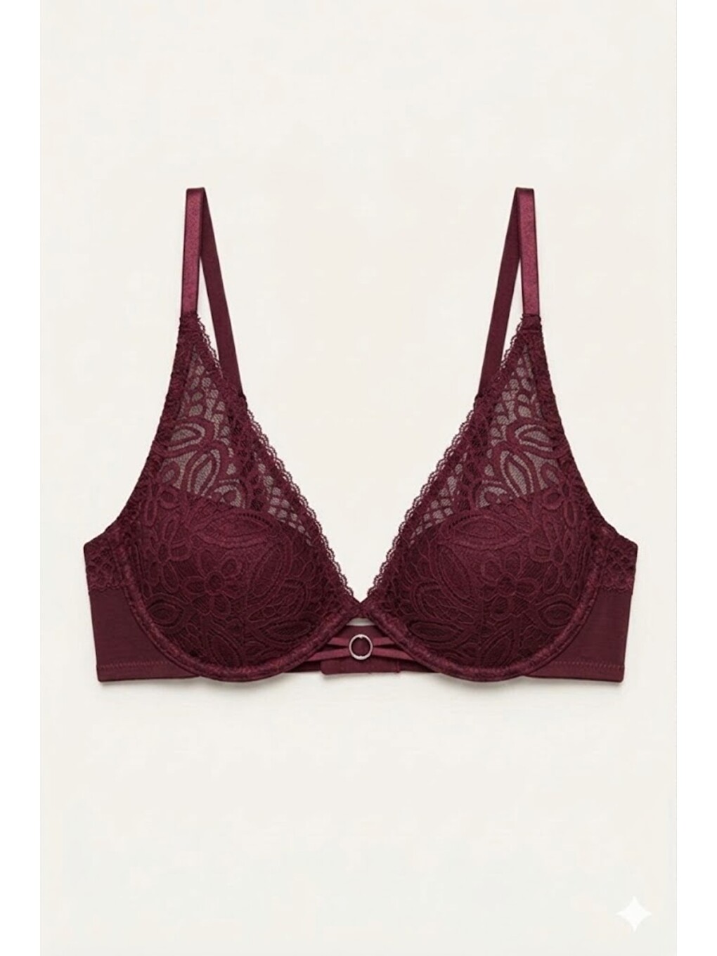 Push Up Dantel Detaylı Sütyen C18345 Bordo