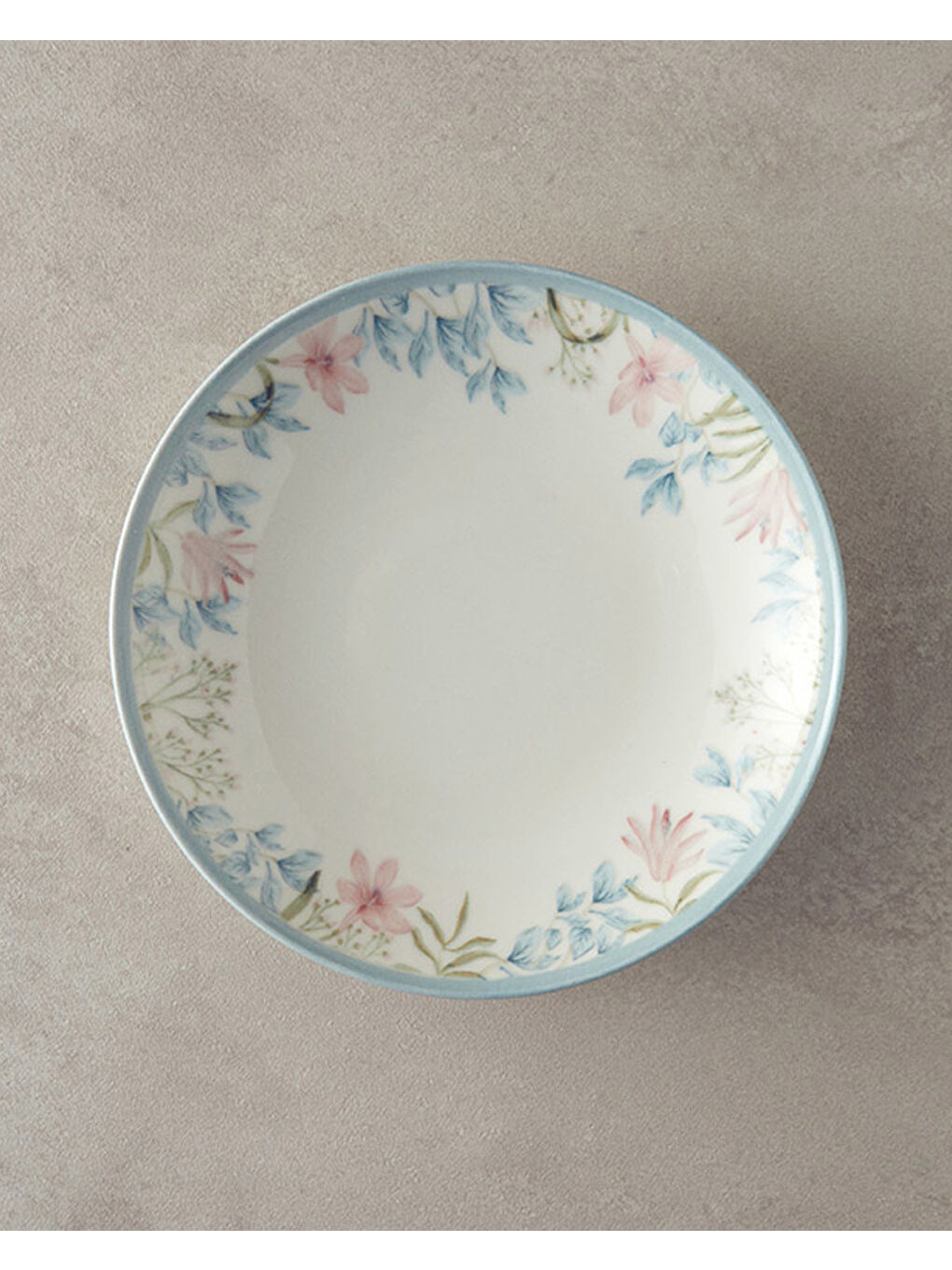 Saigon Porselen 24 Parça 6 Kişilik Yemek Takımı Mavi - Pembe-3