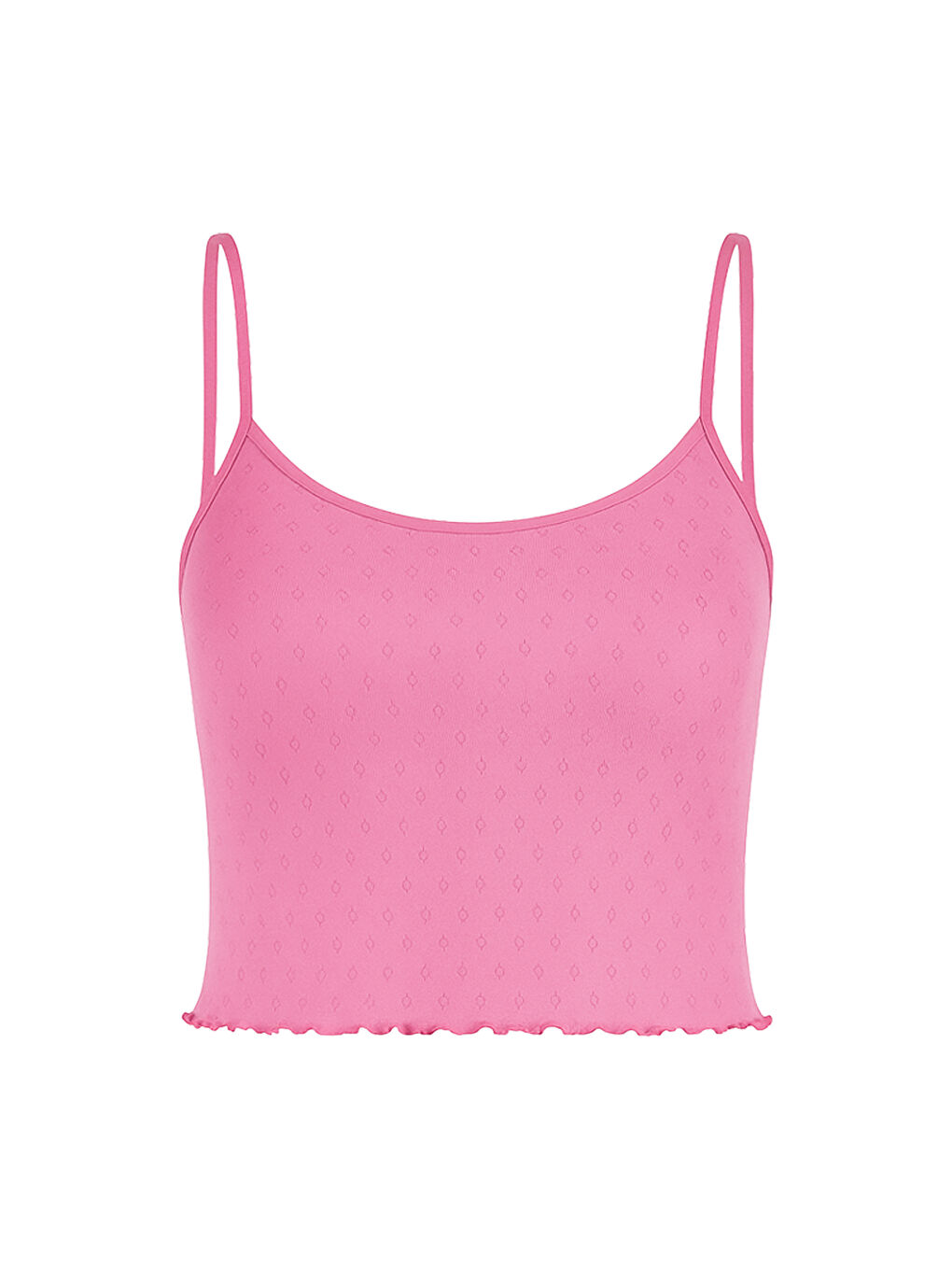 Pembe Kadın Pamuklu İp Askılı Şort Takım-2