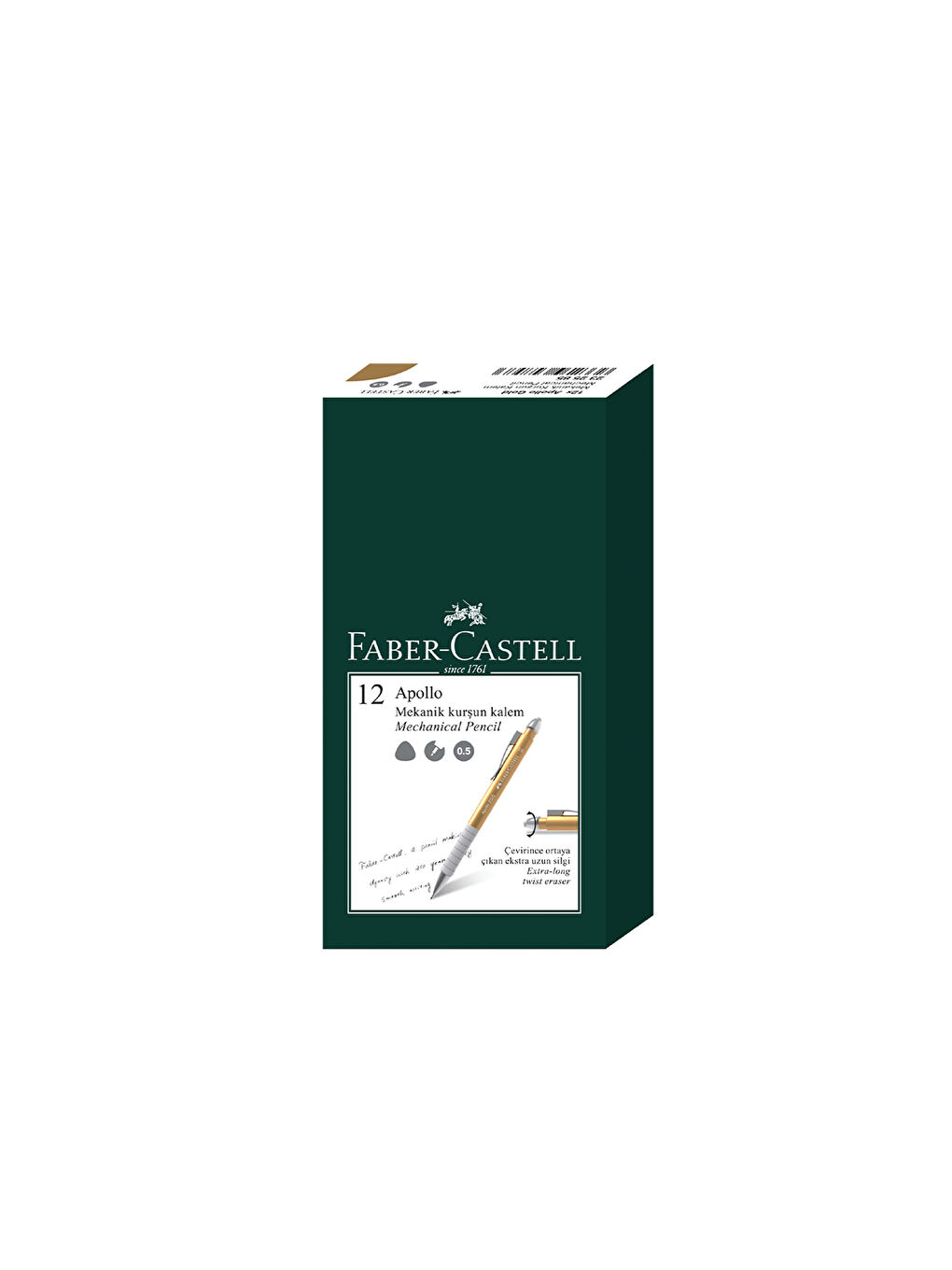 Apollo 0.5 mm Versatil Kalem, Metalik Gold,Ergonomik Tutuş, Yaylı Uç, Tasarım-1