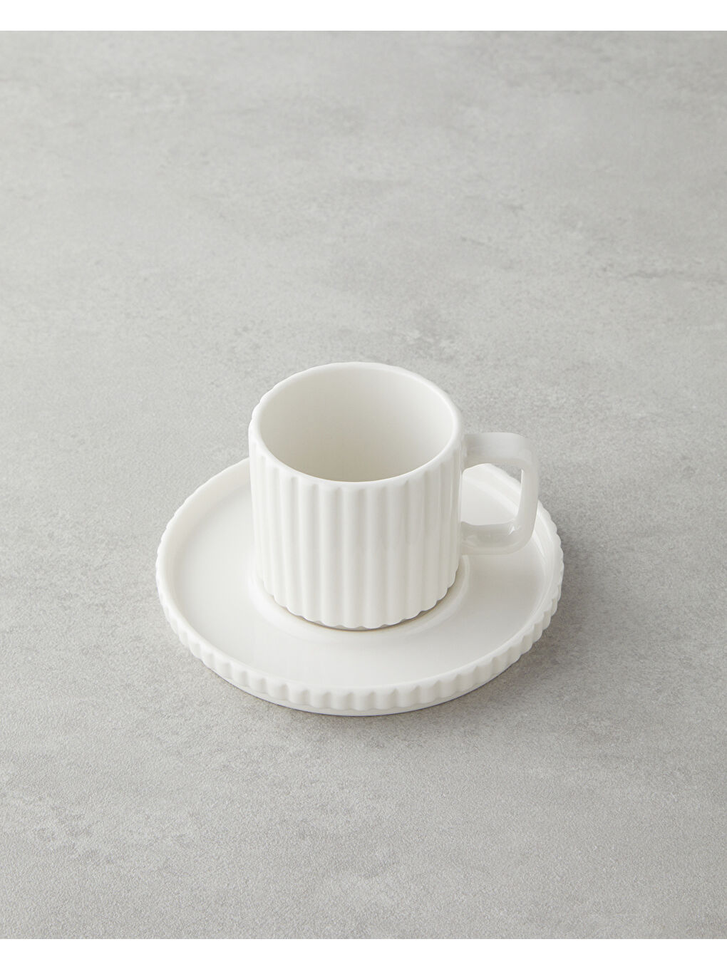 Lunara Porselen 4 Parça 2 Kişilik Kahve Fincan Takımı 90 ml Beyaz-2