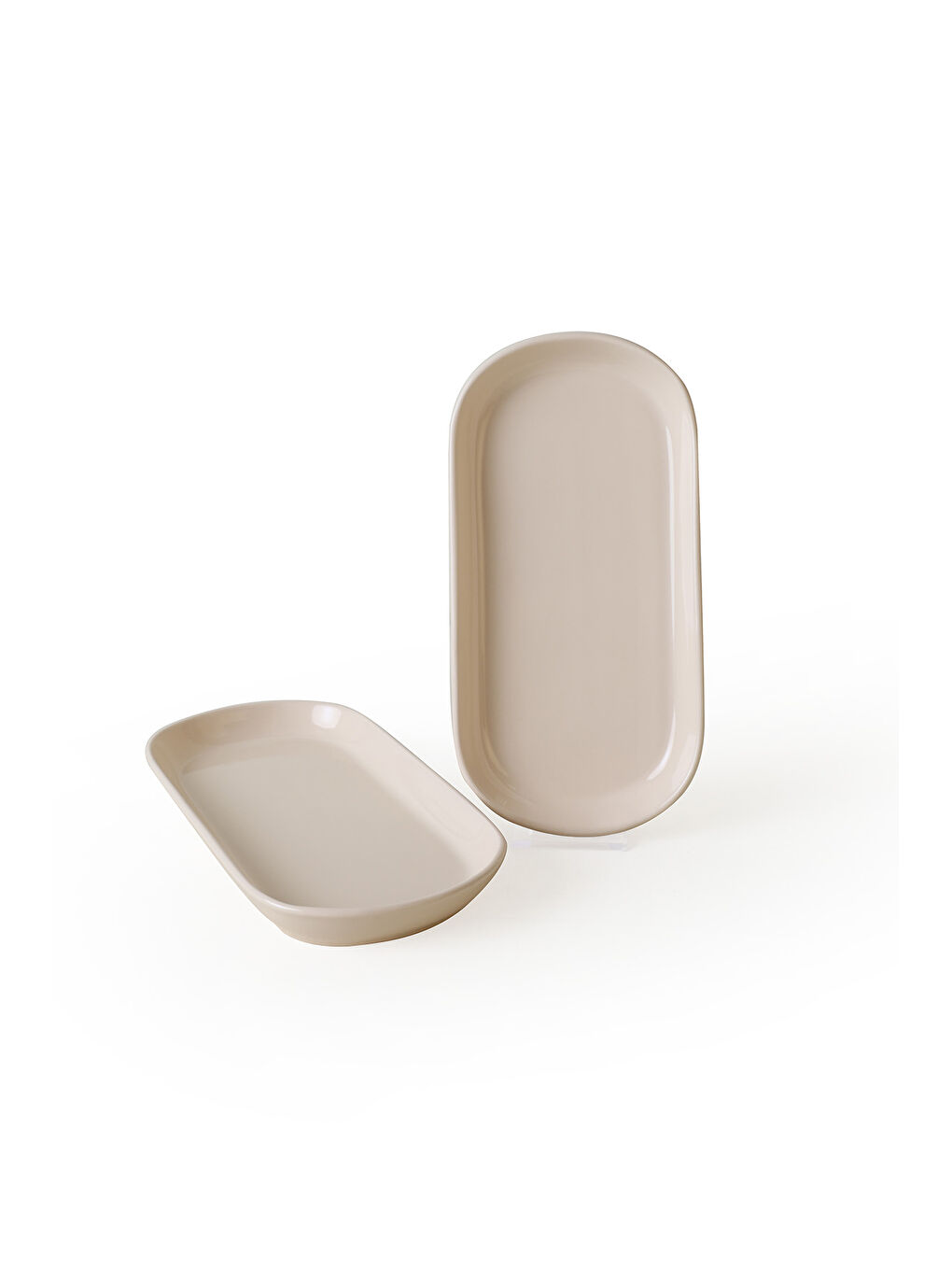 Ekru Krem Noyan Kayık Tabak 28 Cm 2 Adet-2