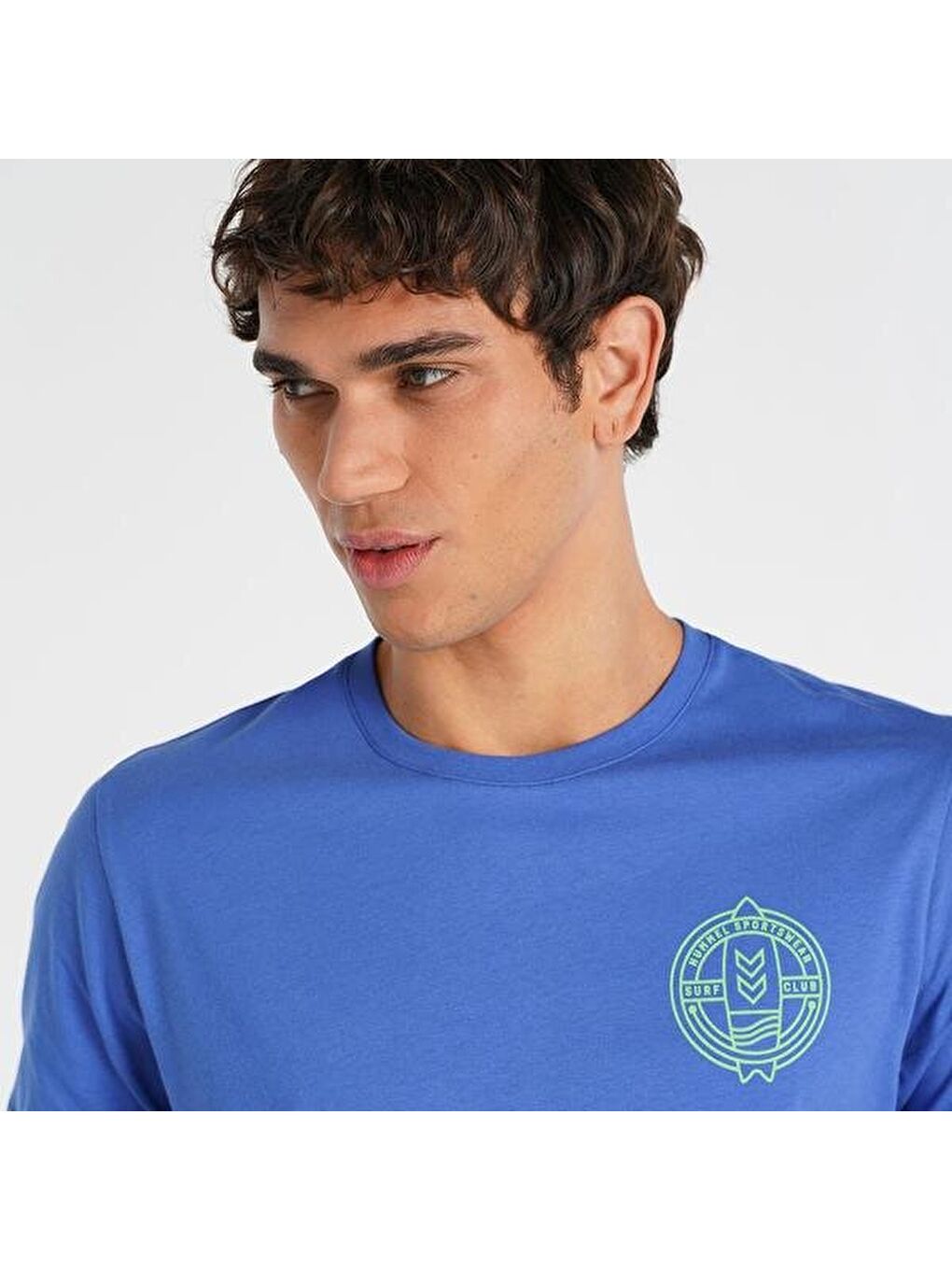 Calvert Erkek Mavi Yuvarlak Yaka Tişört-2