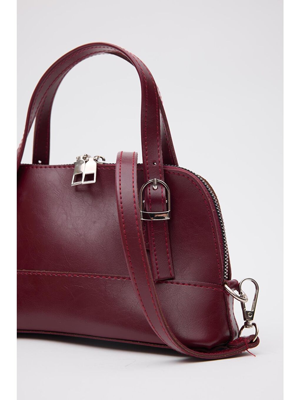 Ribbon Mini Çapraz Çanta Bordo-6