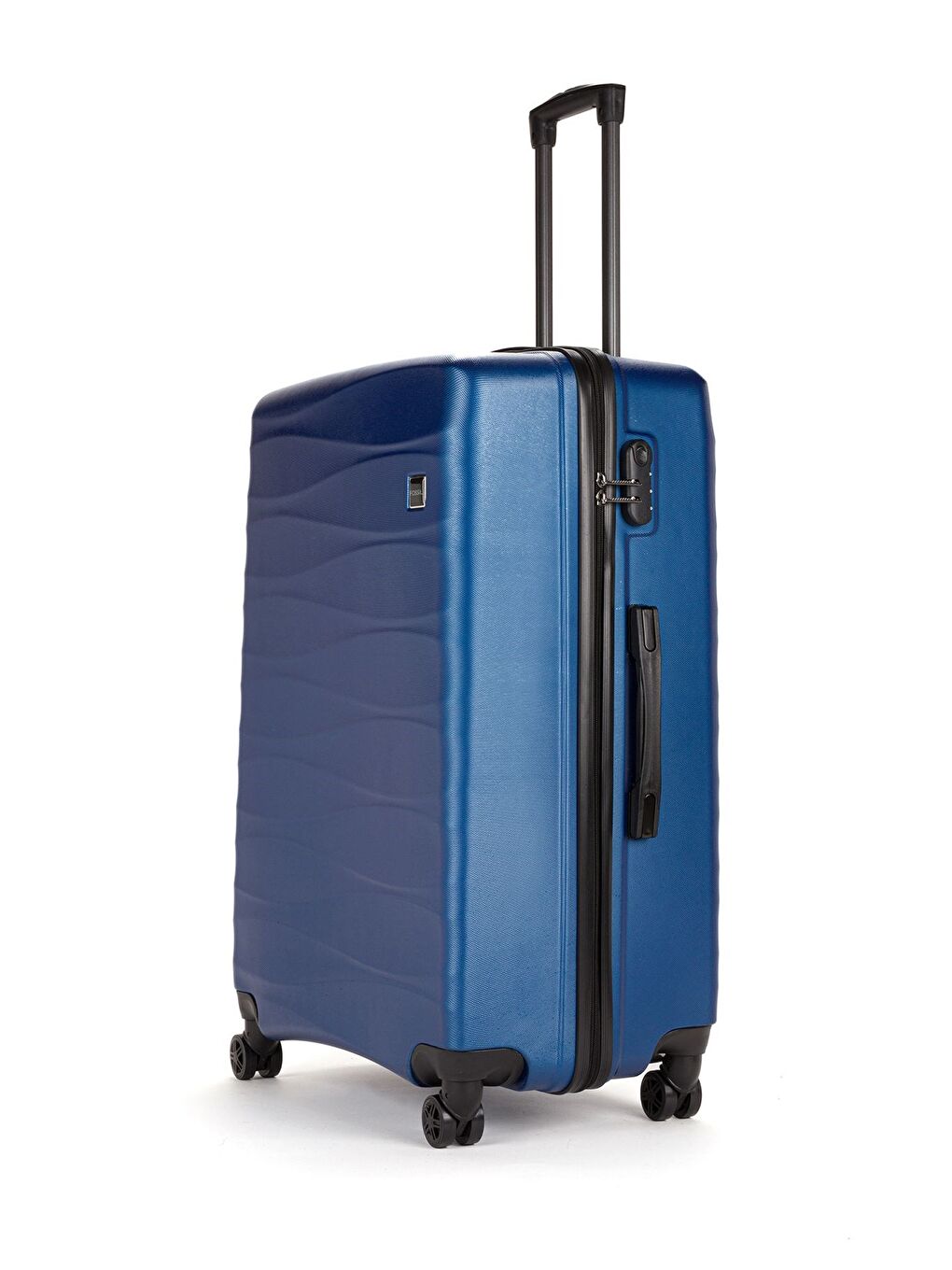 Mavi ABS Unisex Dalgalı 75cm Büyük Boy Valiz FSL119-1