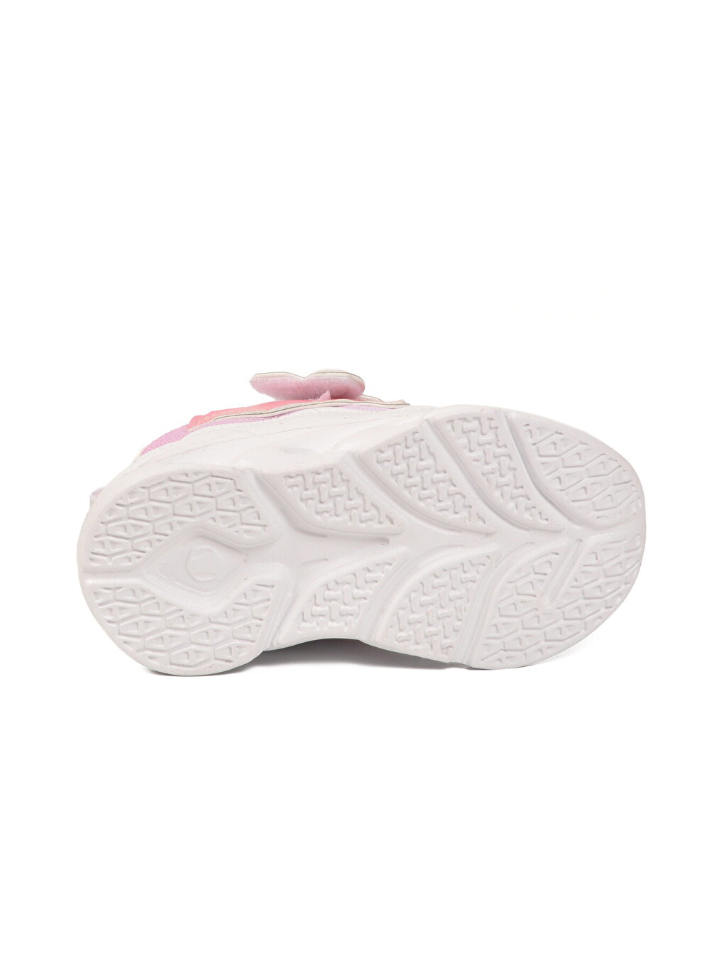 Pembe Pudra Cırtlı Işıklı Desenli Anatomik Bebek Spor Ayakkabı Sneaker Aida B-3