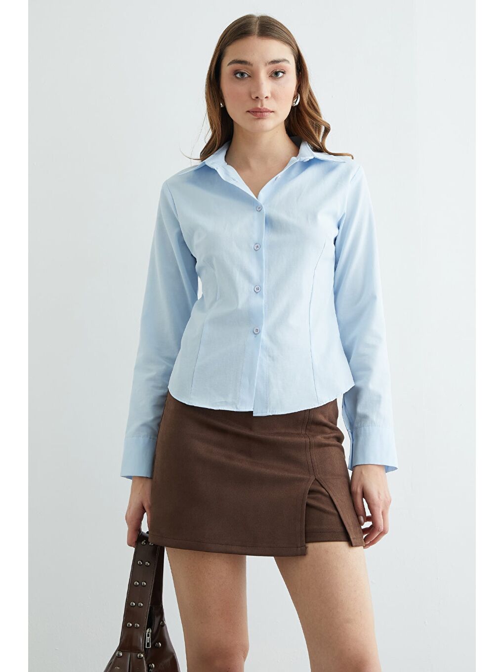 Mavi Basic Pensli Slim Fit Gömlek-1