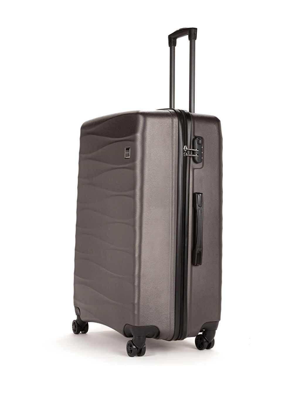 Antrasit ABS Unisex Dalgalı 75cm Büyük Boy Valiz FSL119-1