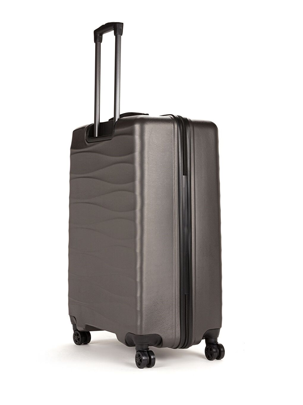 Antrasit ABS Unisex Dalgalı 75cm Büyük Boy Valiz FSL119-2
