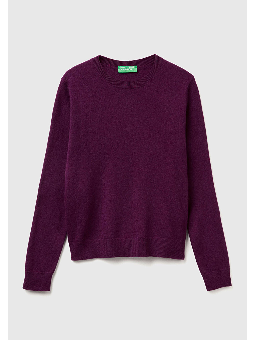 Kadın Mürdüm %100 Merino Bisiklet Yaka Kazak-1