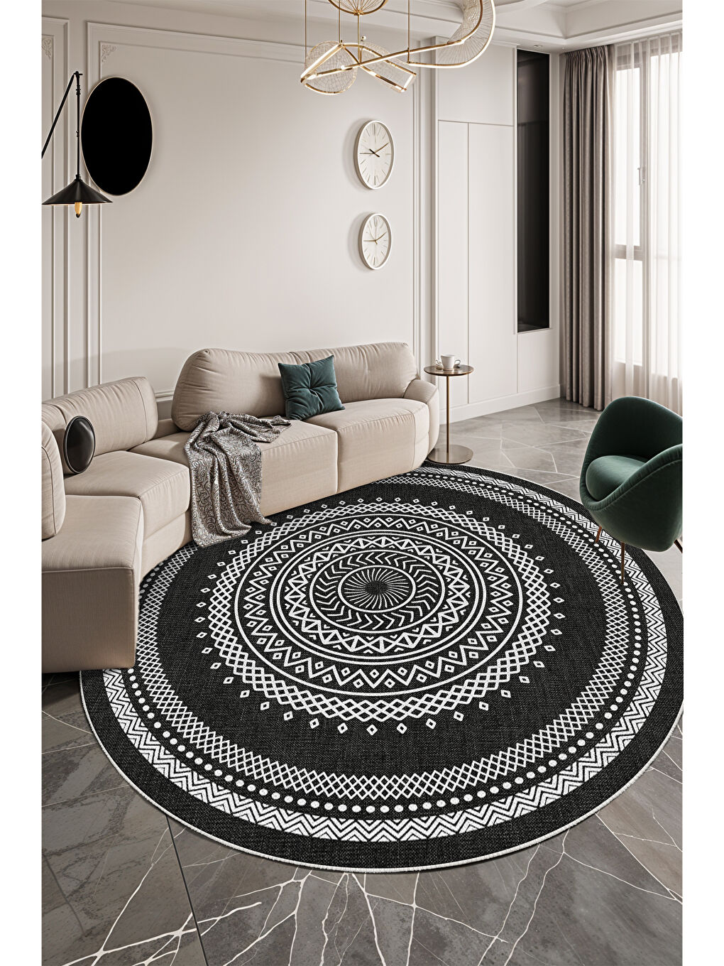 Siyah Dekoratif Soft Modern Kaymaz Yıkanabilir Salon Halısı Mutfak Halısı Koridor Halısı Yolluk-1