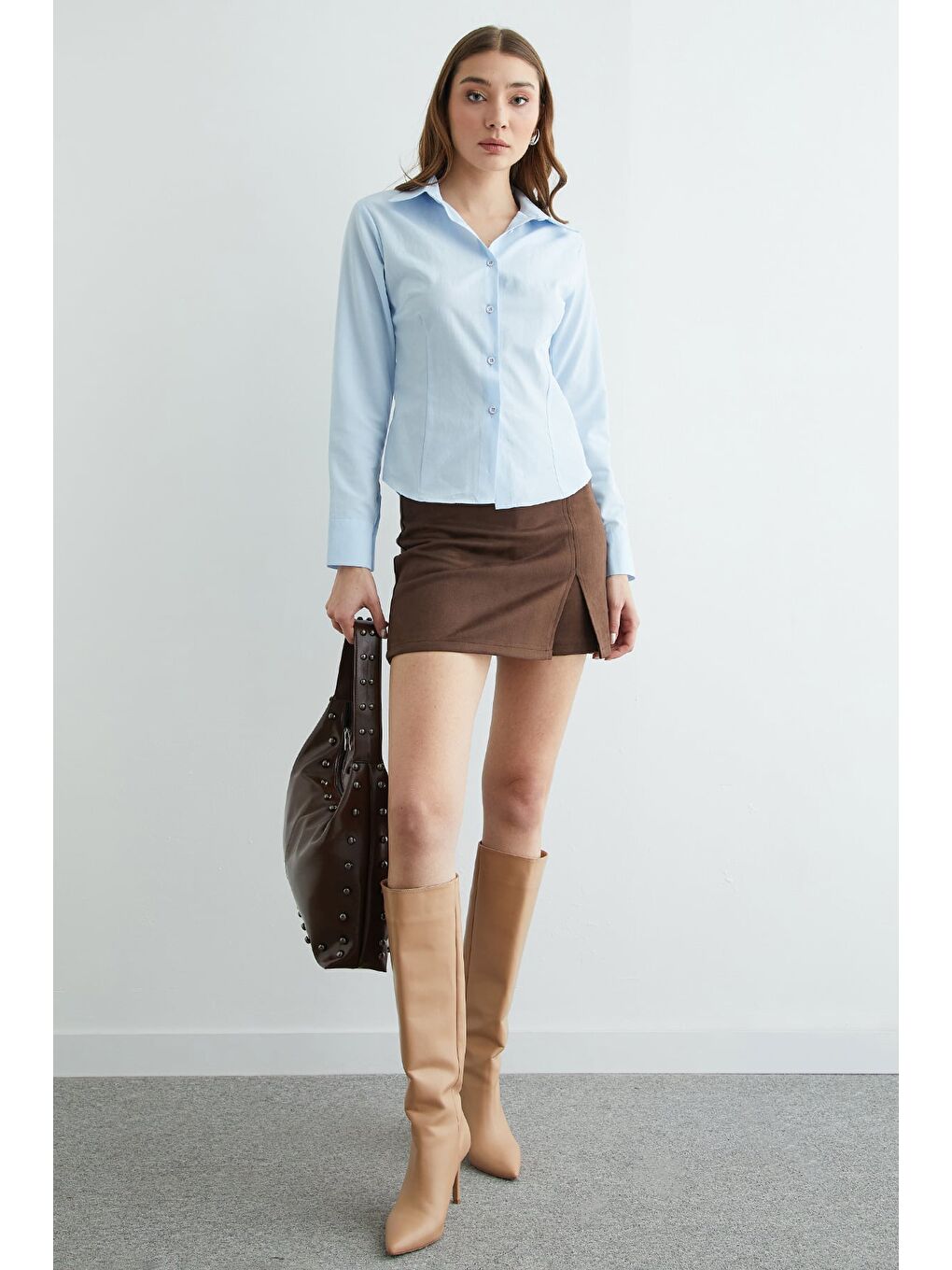 Mavi Basic Pensli Slim Fit Gömlek-2