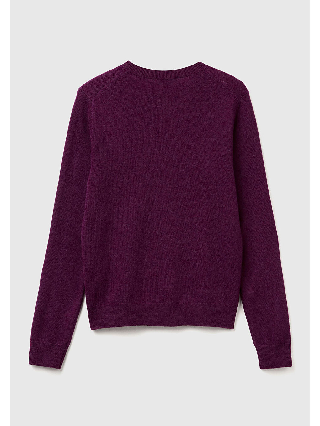 Kadın Mürdüm %100 Merino Bisiklet Yaka Kazak-3