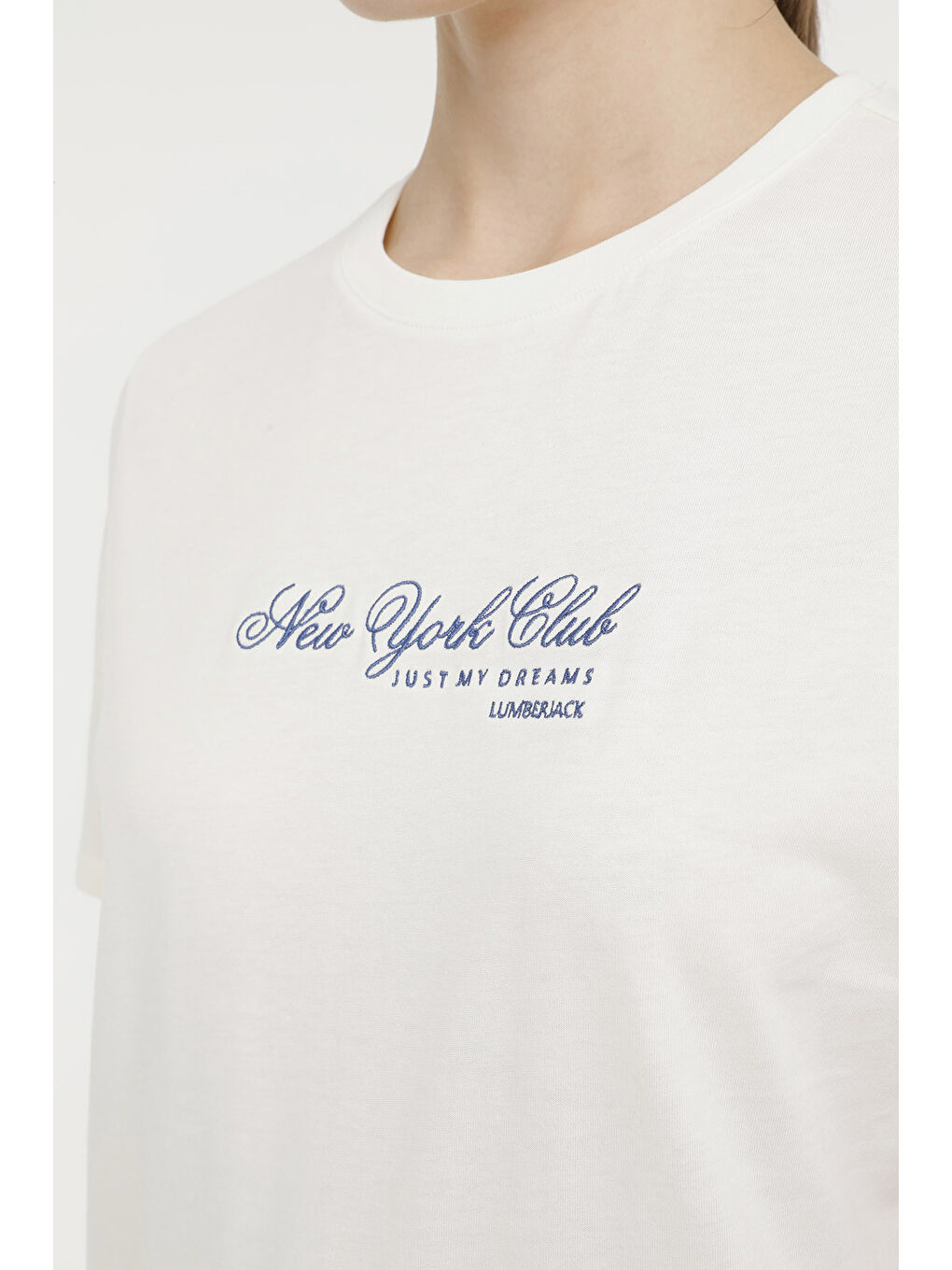 Bej WL GHOST 11SS128 4FX Ekru Kadın Kısa Kol T-Shirt-3