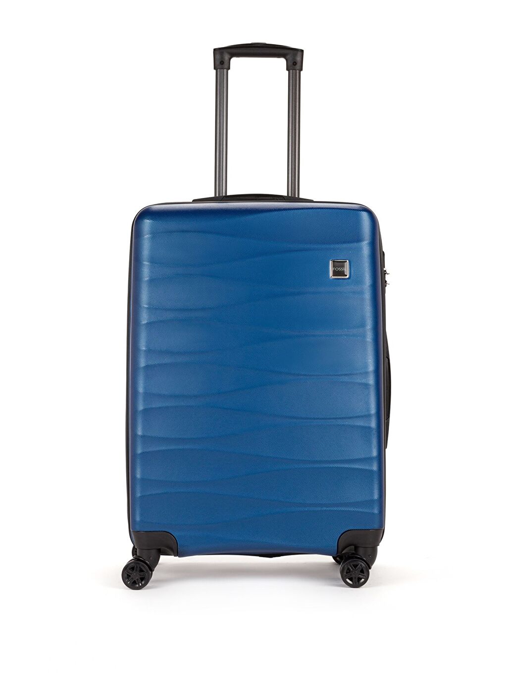 Mavi ABS Unisex Dalgalı Kabin Orta Büyük Boy 3'lü Valiz Seti FSL119-2