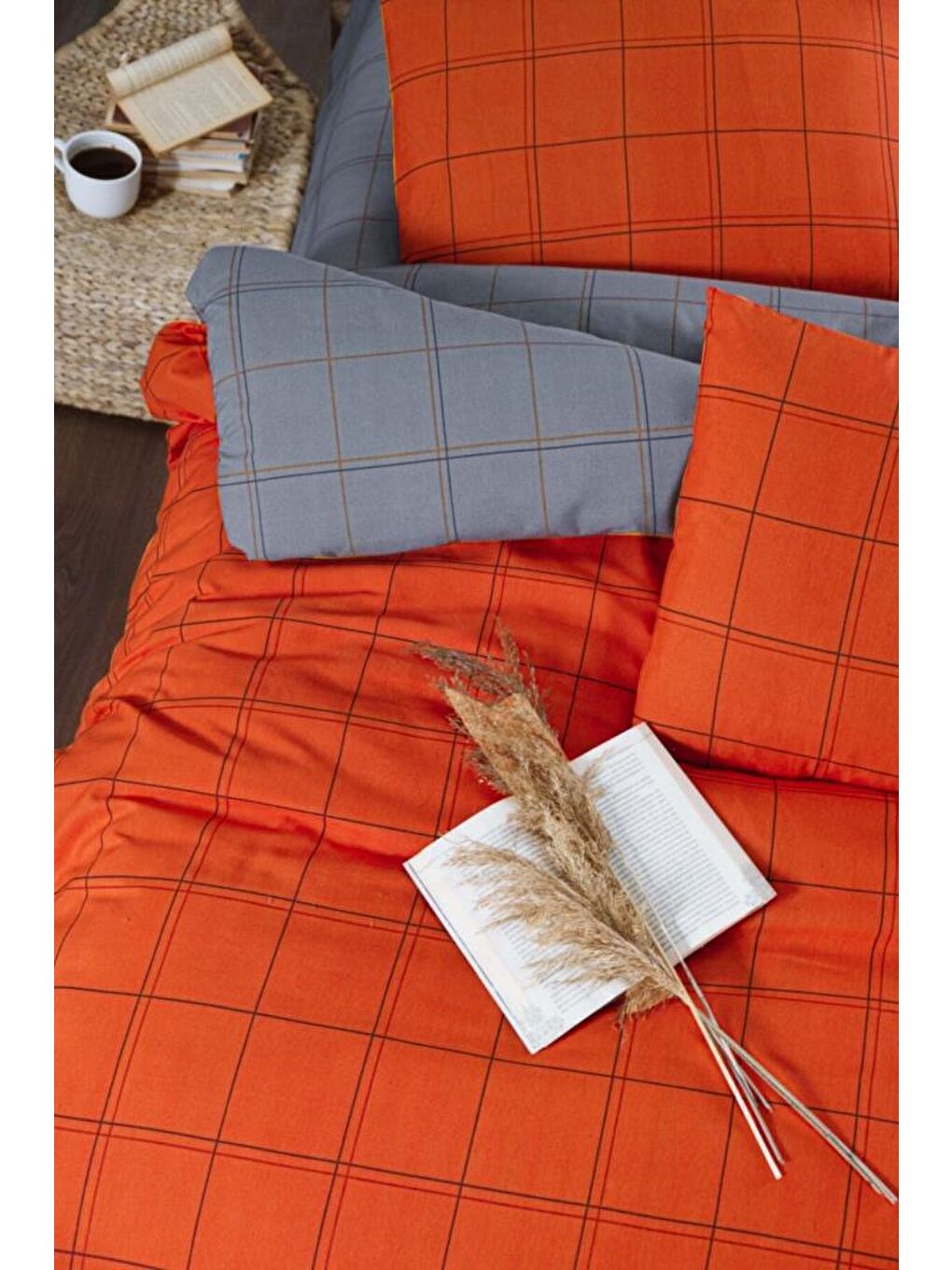 Turuncu Bonita Nevresim Takımı Çift Kişilik 4 Parça 200x220-1