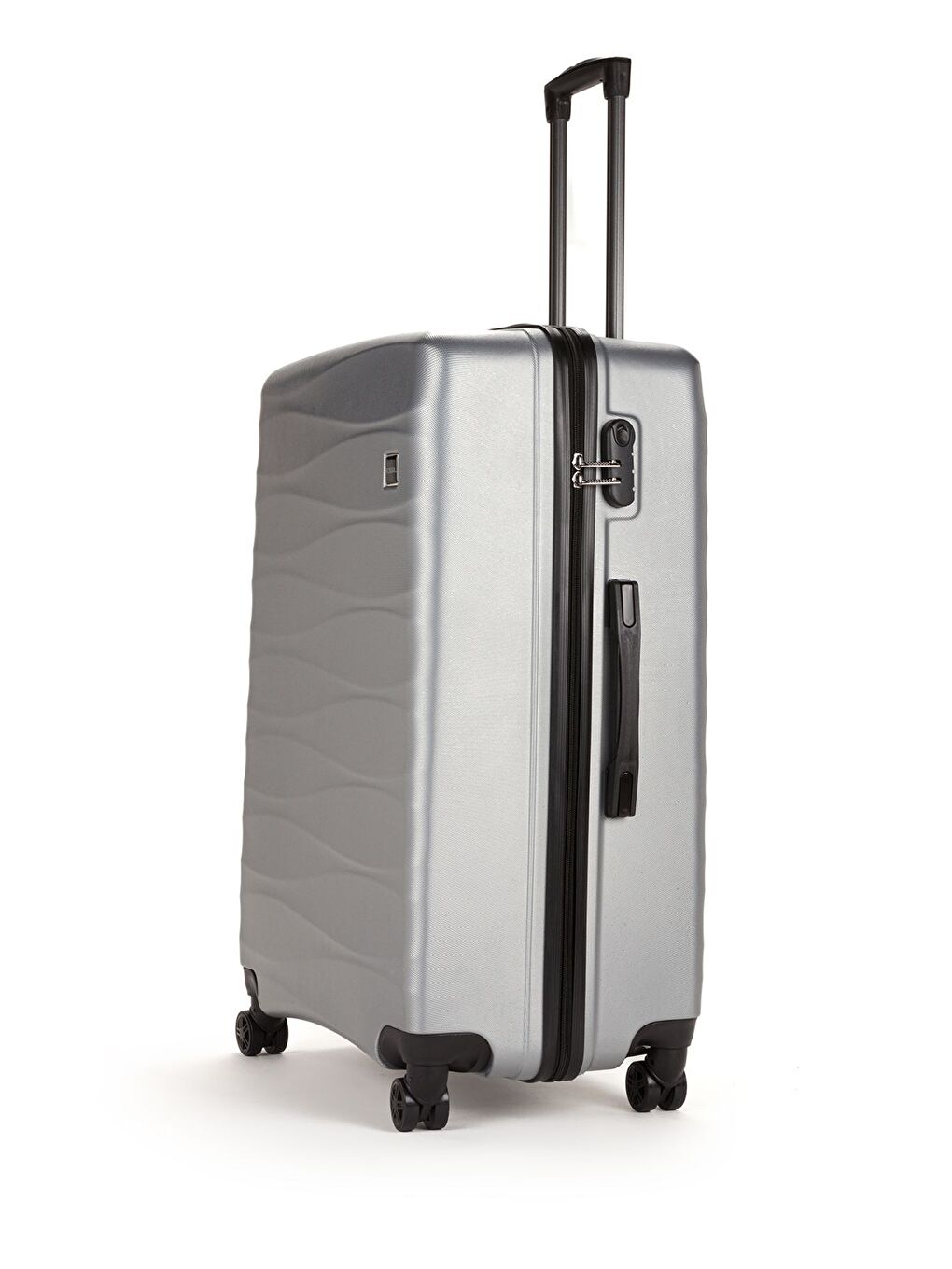 Gri ABS Unisex Dalgalı 75cm Büyük Boy Valiz FSL119-1