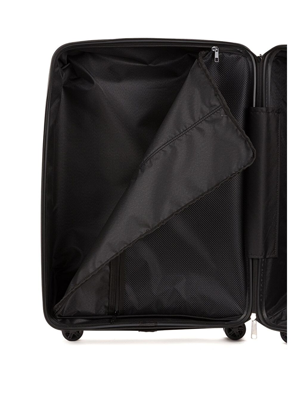 Siyah ABS Unisex Dalgalı 75cm Büyük Boy Valiz FSL119-4