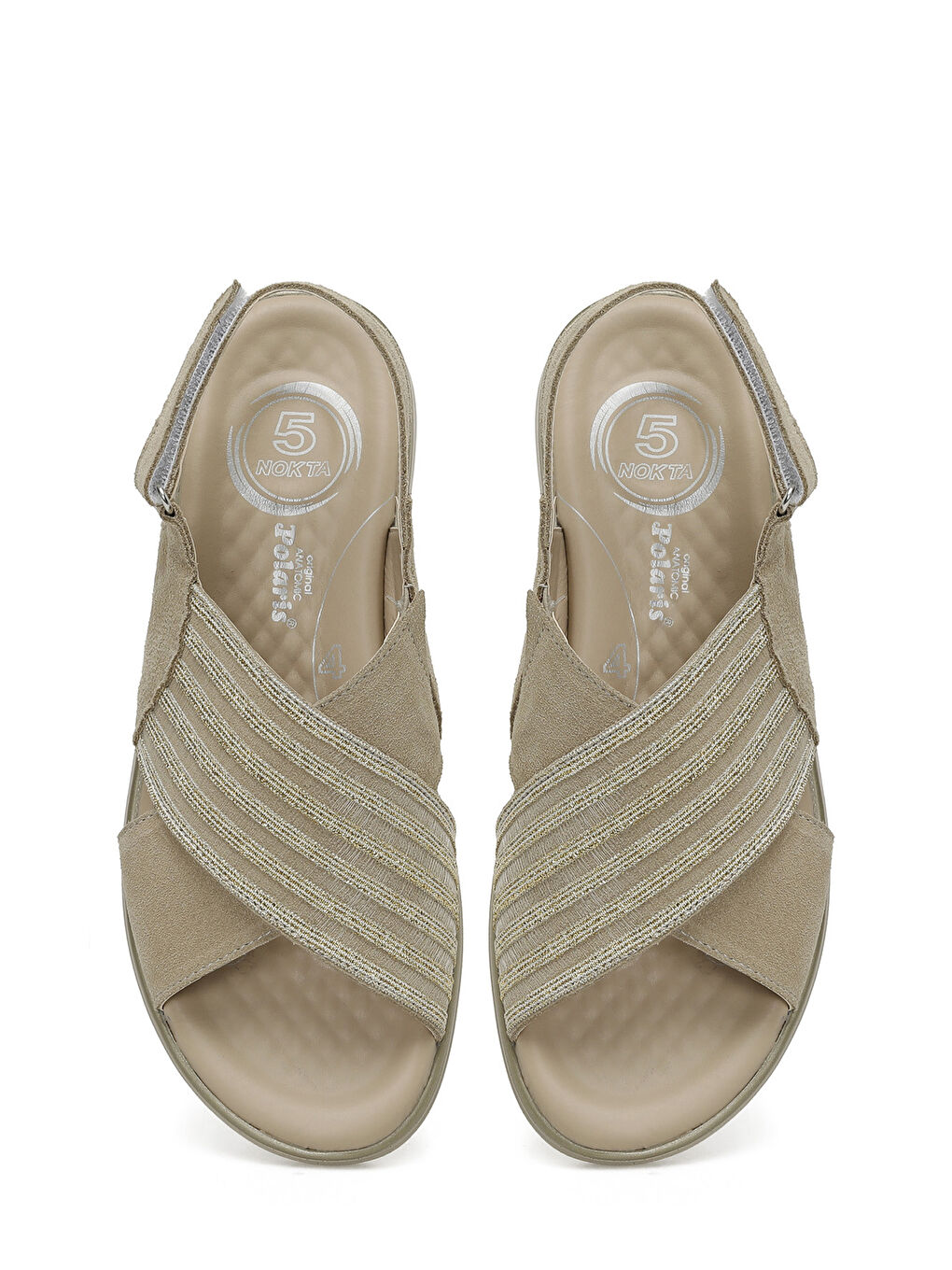 105521.Z5FX Bej Kadın Comfort Sandalet-3