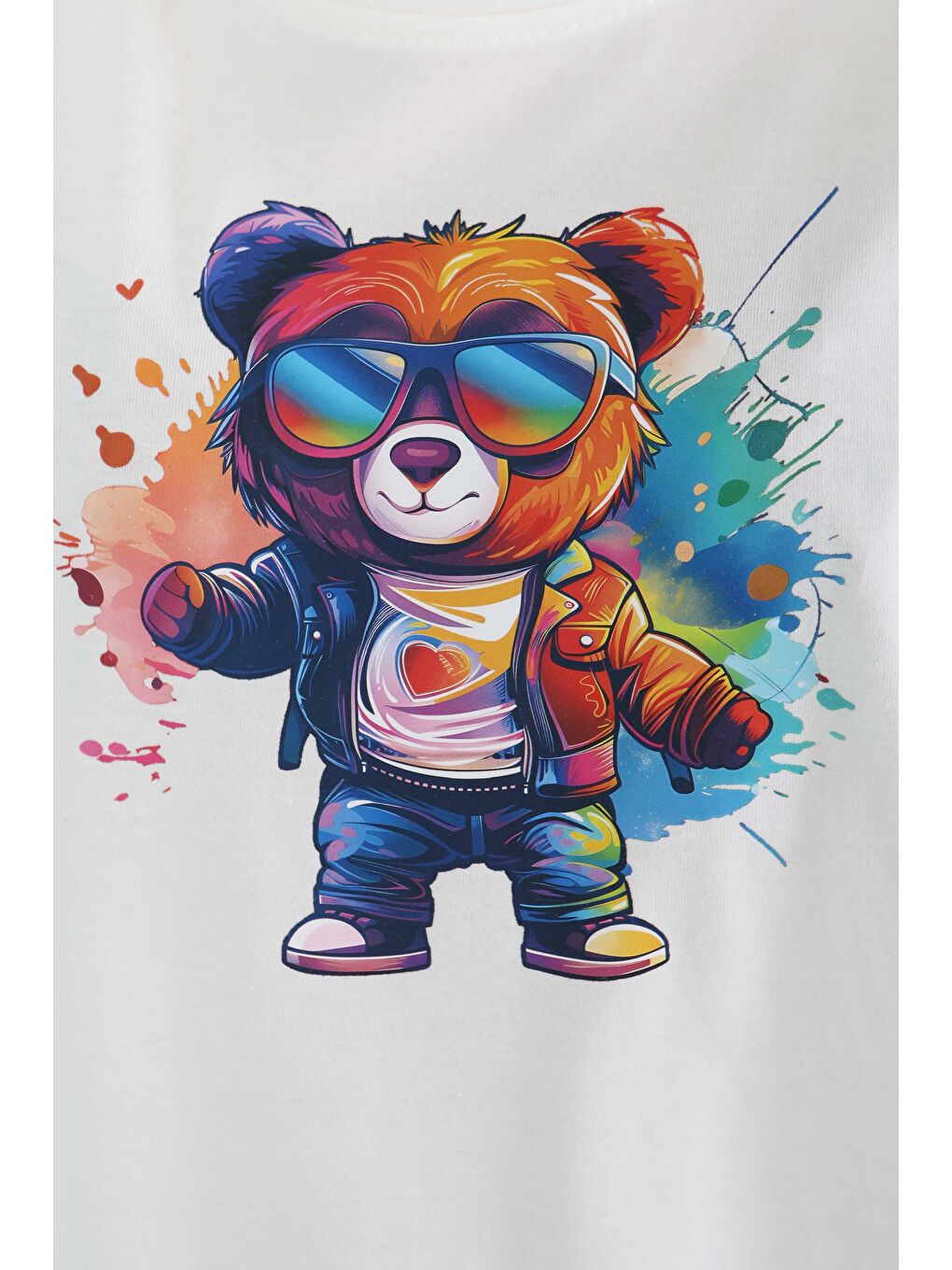 Baskılı Kısa Kollu T-Şhirt Beyaz - 27349-3