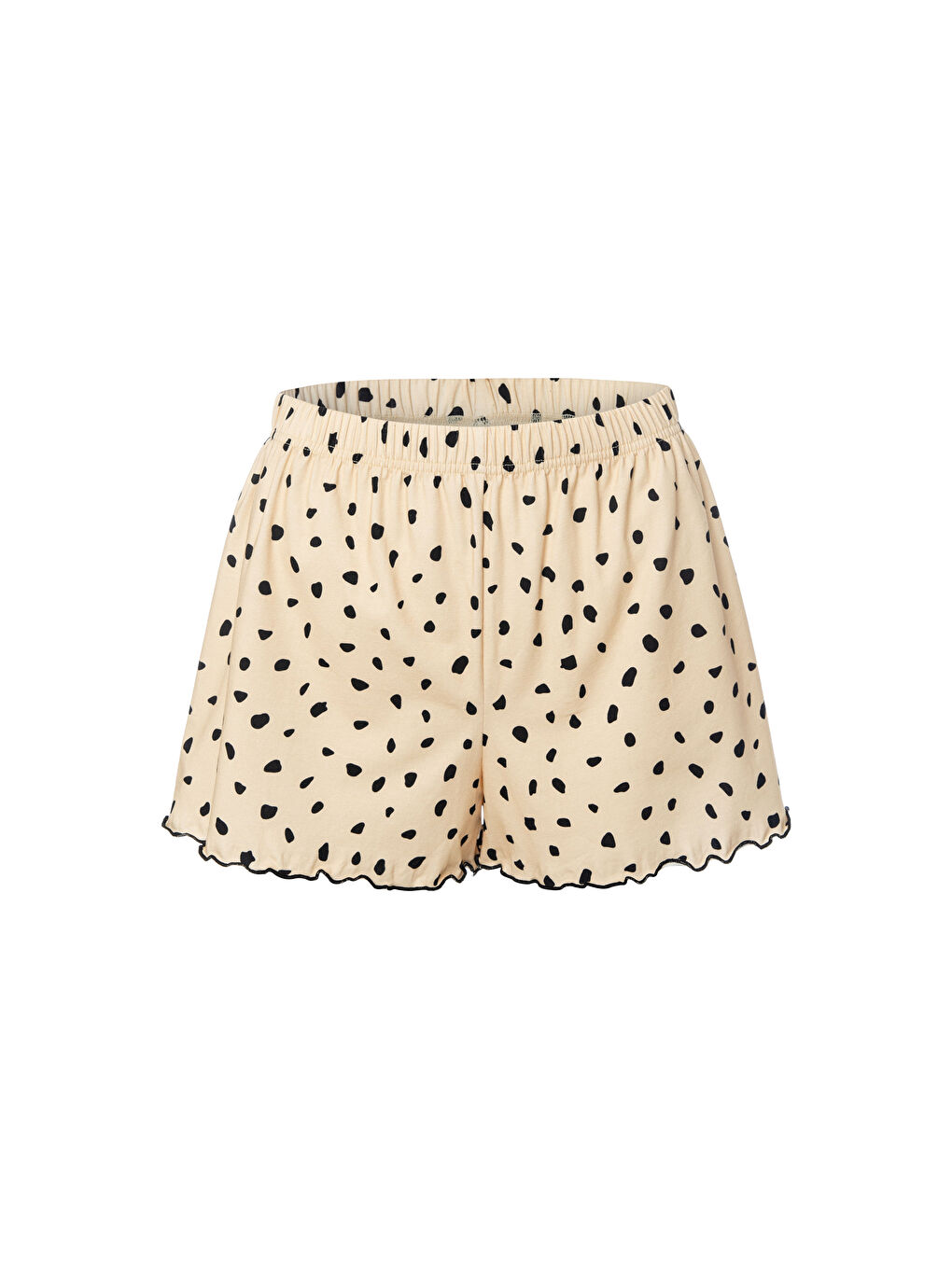 Lila Kadın İnce Askılı Desenli Pamuklu Şortlu Pijama Takımı-2