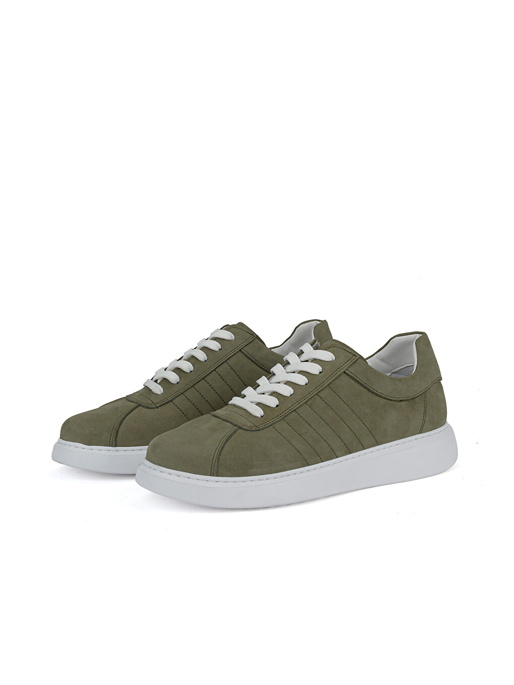 Erkek Hakiki Deri Sneaker 1611066Z2880 Haki-4