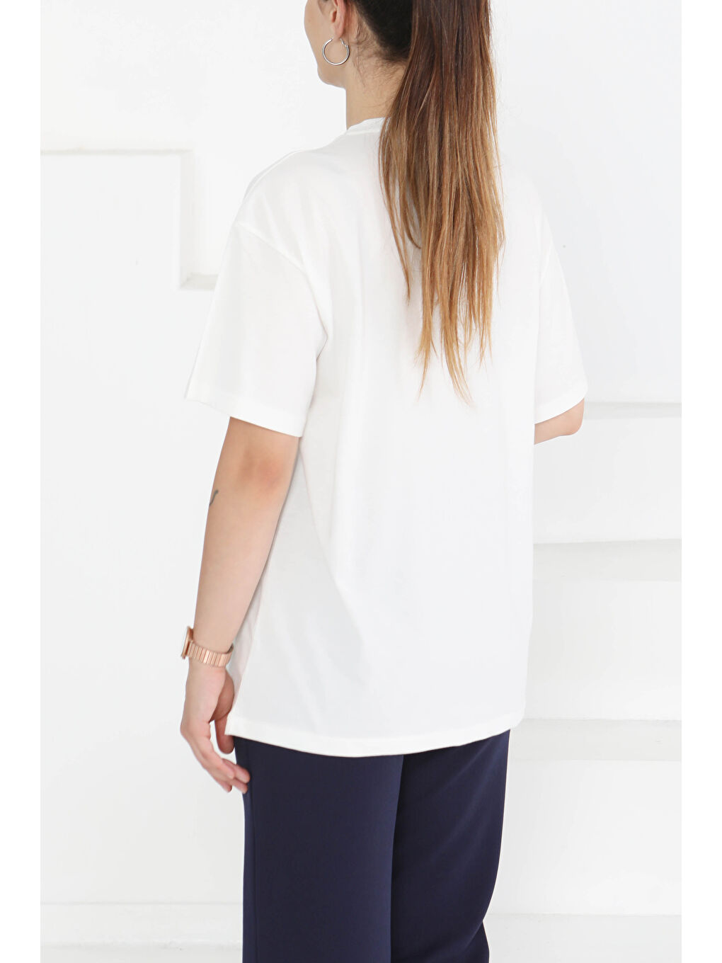 Baskılı Kısa Kollu T-Şhirt Beyaz - 27349-4