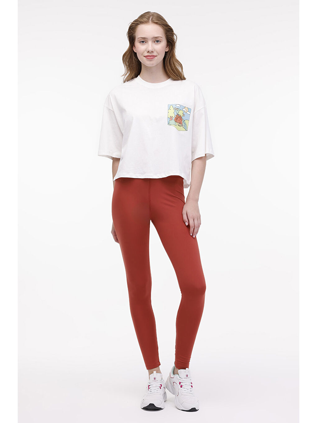 Bej WL WINDA 11SS9090 4FX Ekru Kadın Kısa Kol T-Shirt-2