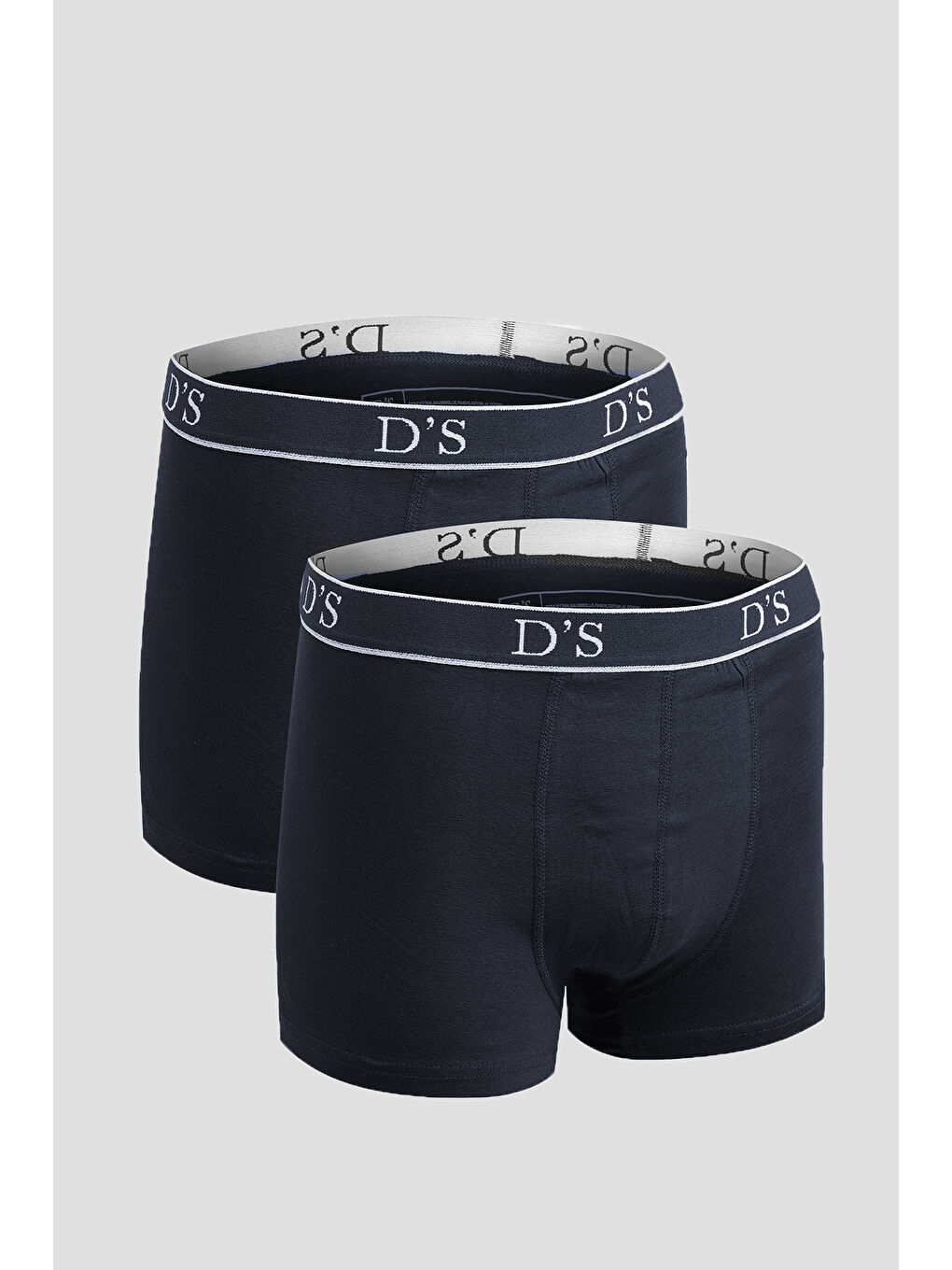 Lacivert %100 Pamuk 2'Li Atlet Boxer Takim-2