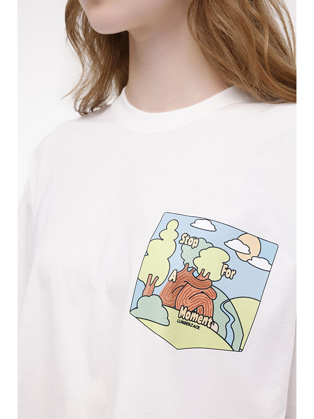 Bej WL WINDA 11SS9090 4FX Ekru Kadın Kısa Kol T-Shirt-3