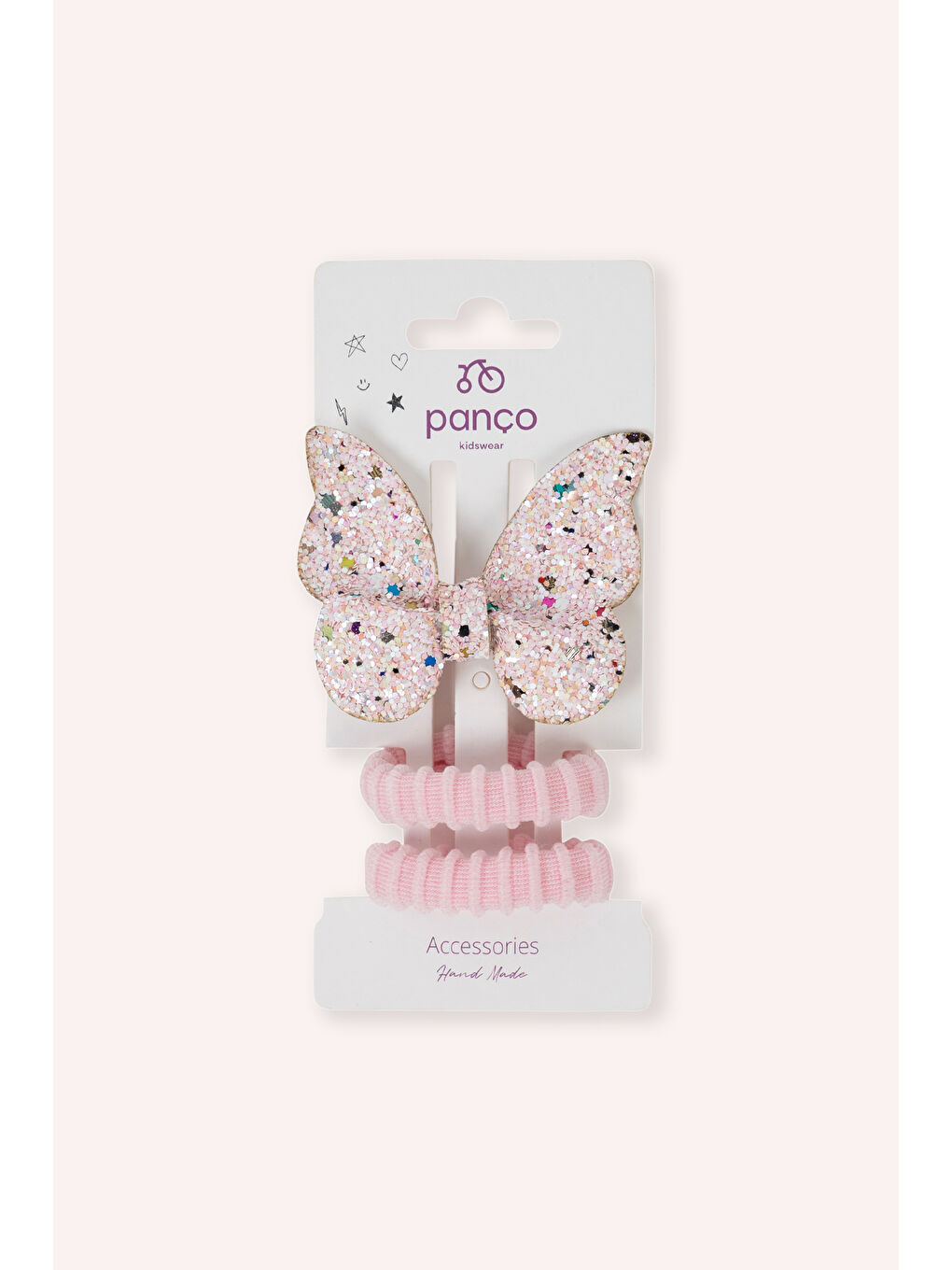 Kız Çocuk Glitterlı Pembe Toka Seti-1