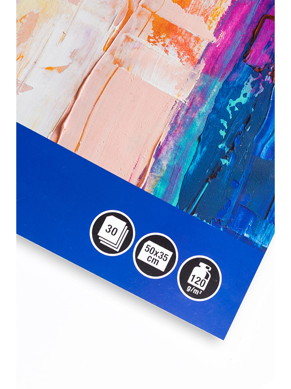 35x50 cm Art Karton Kapak Resim Defteri, 30 Yaprak, 120 gr Kaliteli Kağıt (Karma Renk Gönderilir)-2