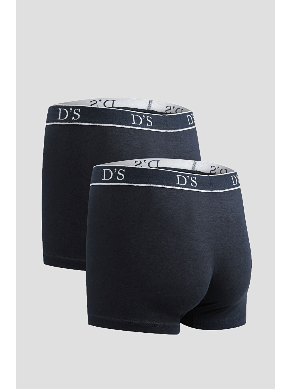 Lacivert %100 Pamuk 2'Li Atlet Boxer Takim-3