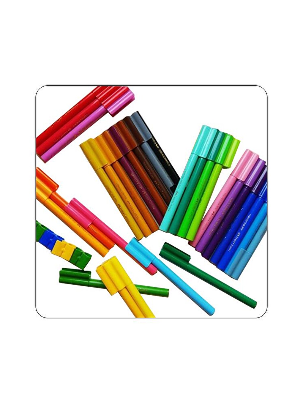 Keçeli Kalem 20 Lu Eğlenceli Yaratıcı Set Faber Castell 20 Renk Eğlenceli Keçeli Kalem Seti-4