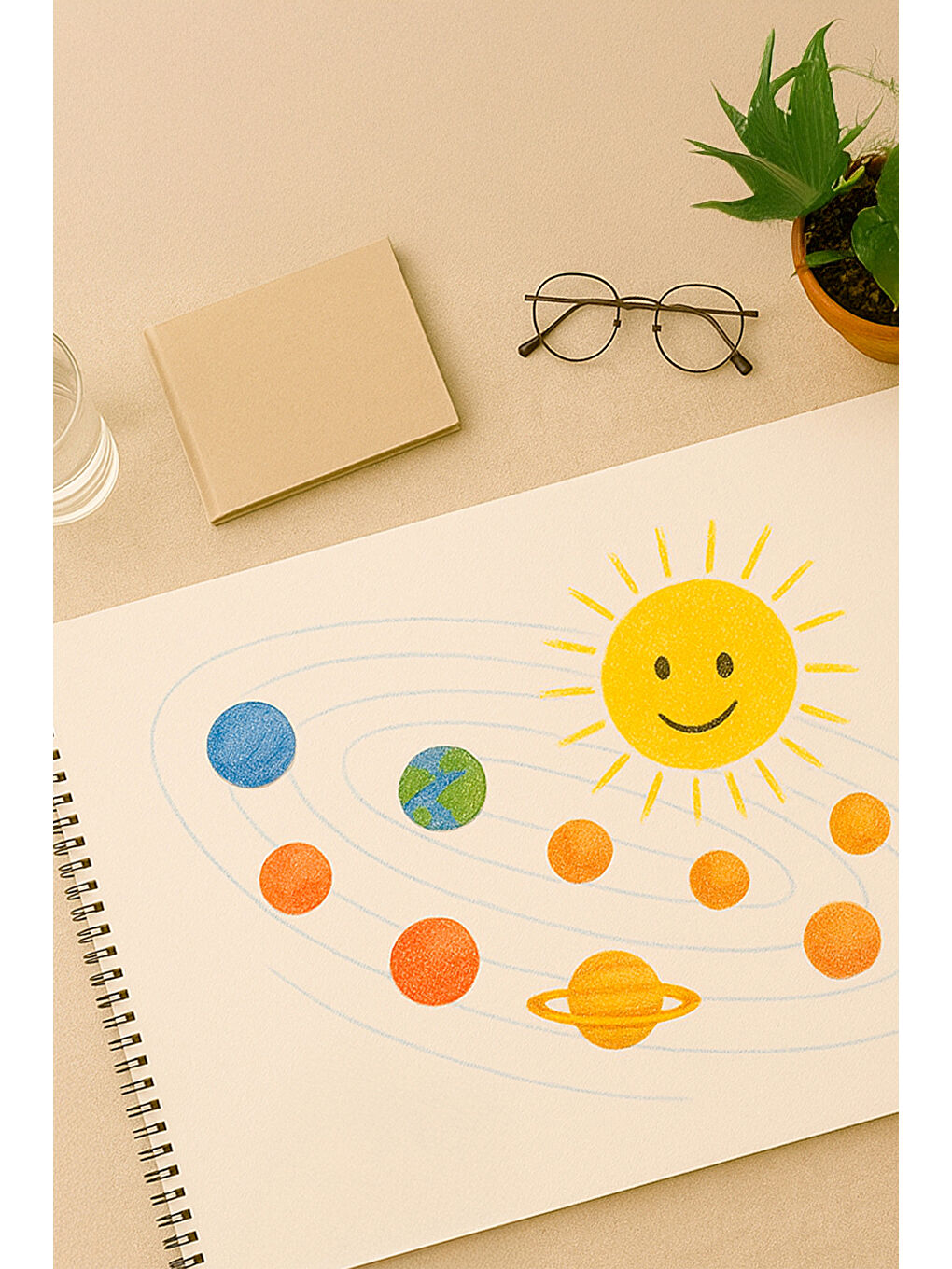 35x50 cm Art Karton Kapak Resim Defteri, 30 Yaprak, 120 gr Kaliteli Kağıt (Karma Renk Gönderilir)-4